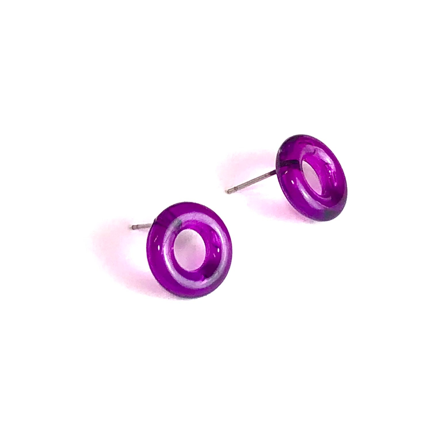 purple earrings