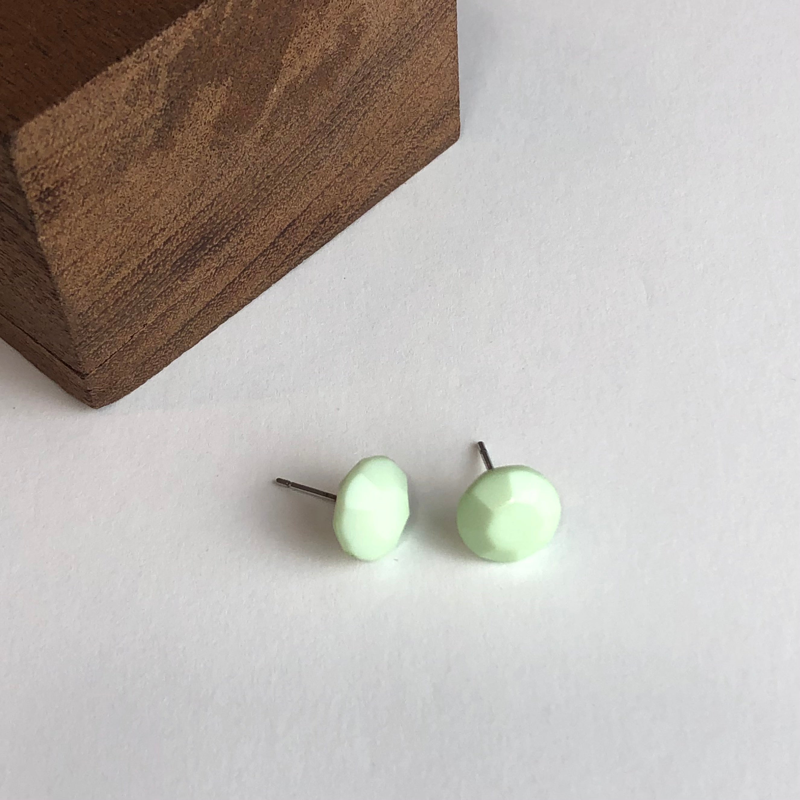 light green studs