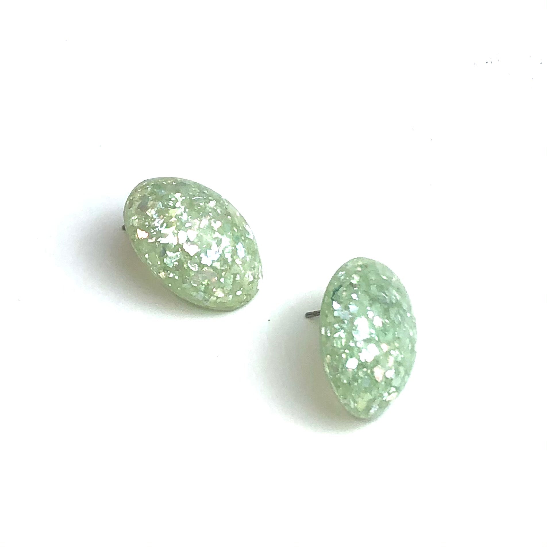 pastel green glitter jewelry
