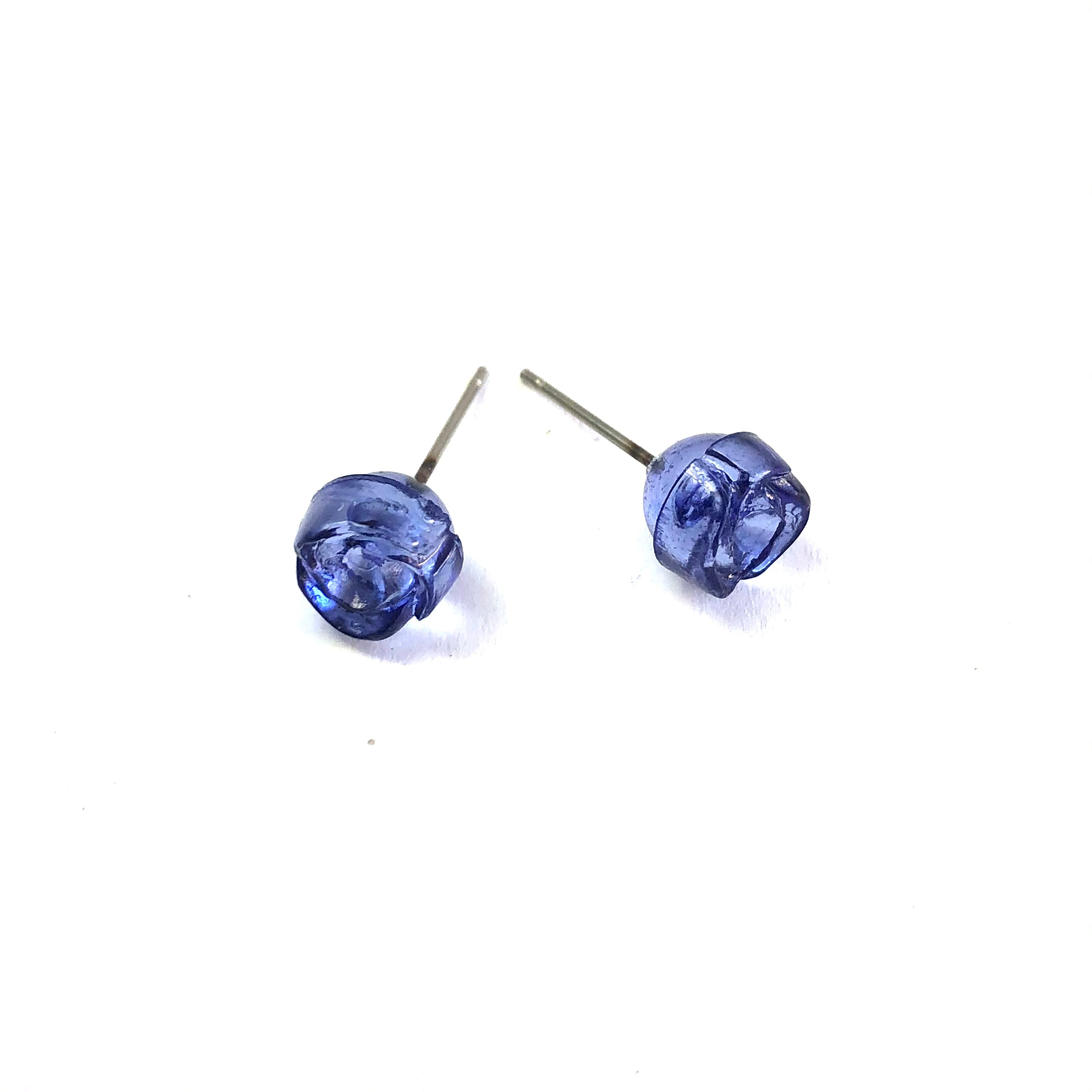 purple stud earrings