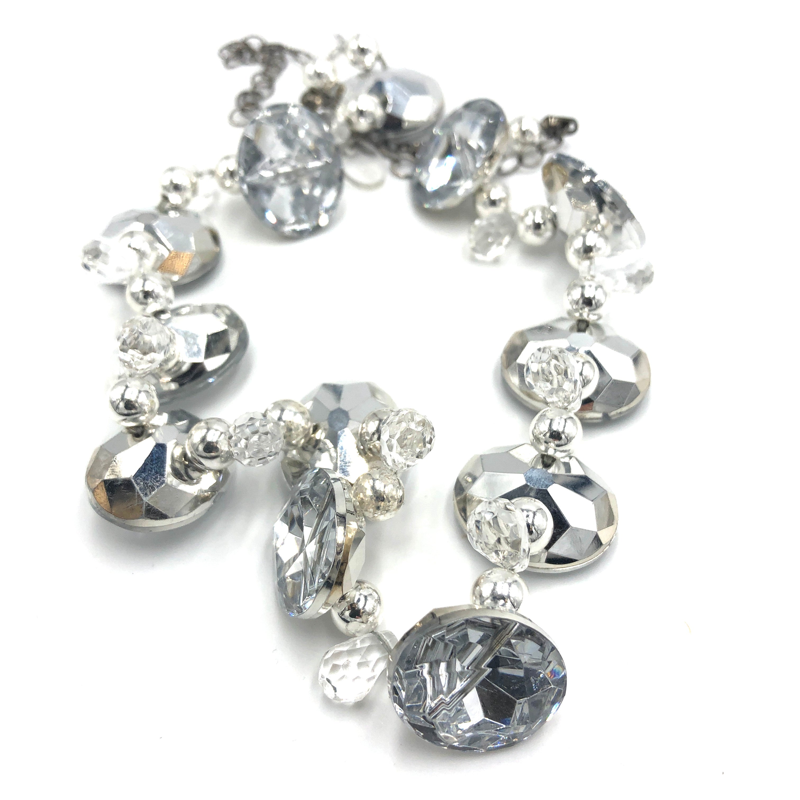 silver lucite necklace