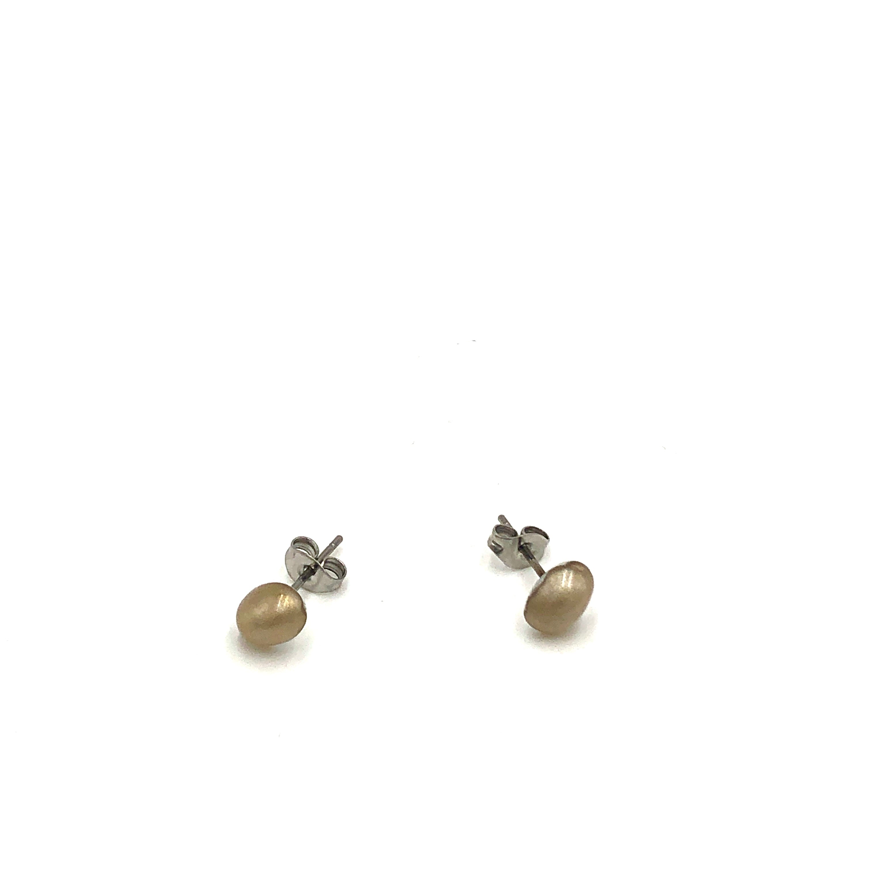 beige gold earrings