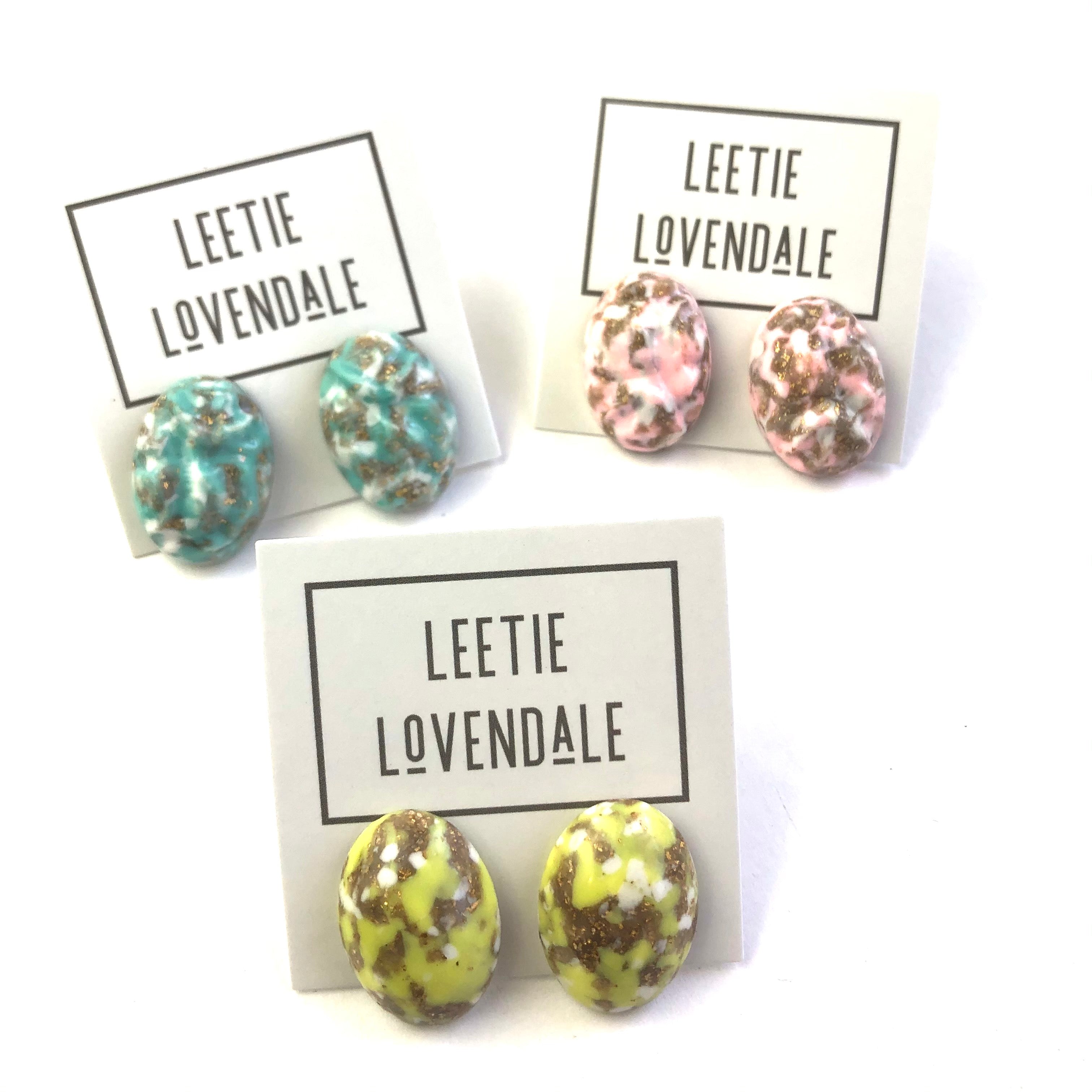 pastel stud earrings