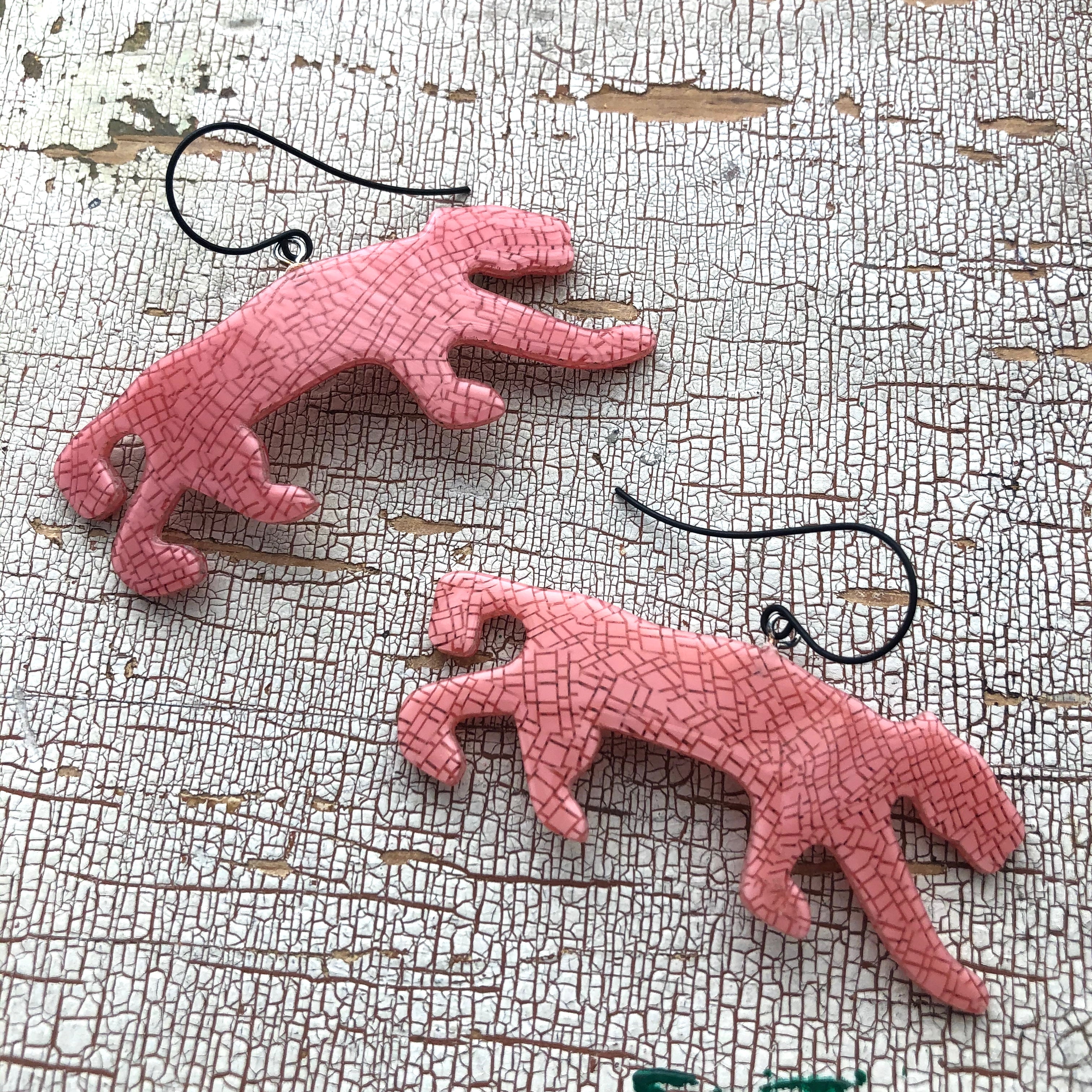 lea stein cat earrings
