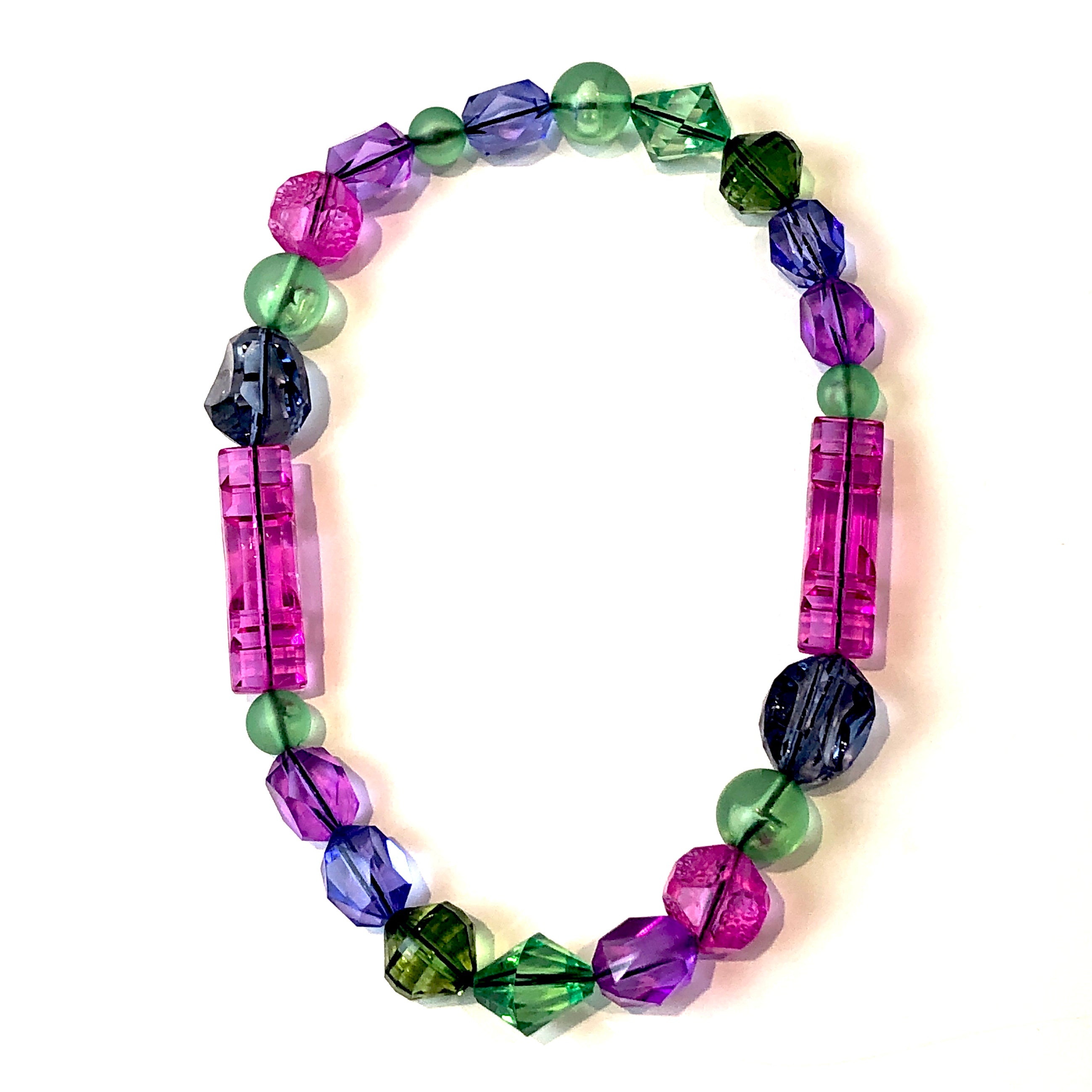 gem faceted necklace
