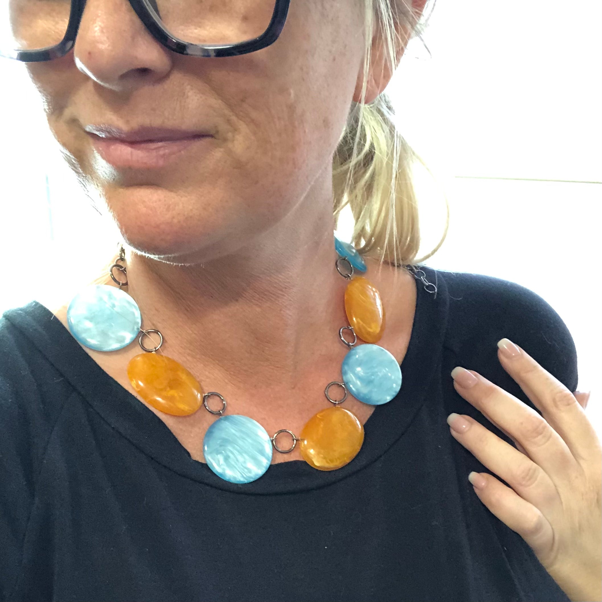 lucite statement necklace