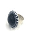 black with white ring
