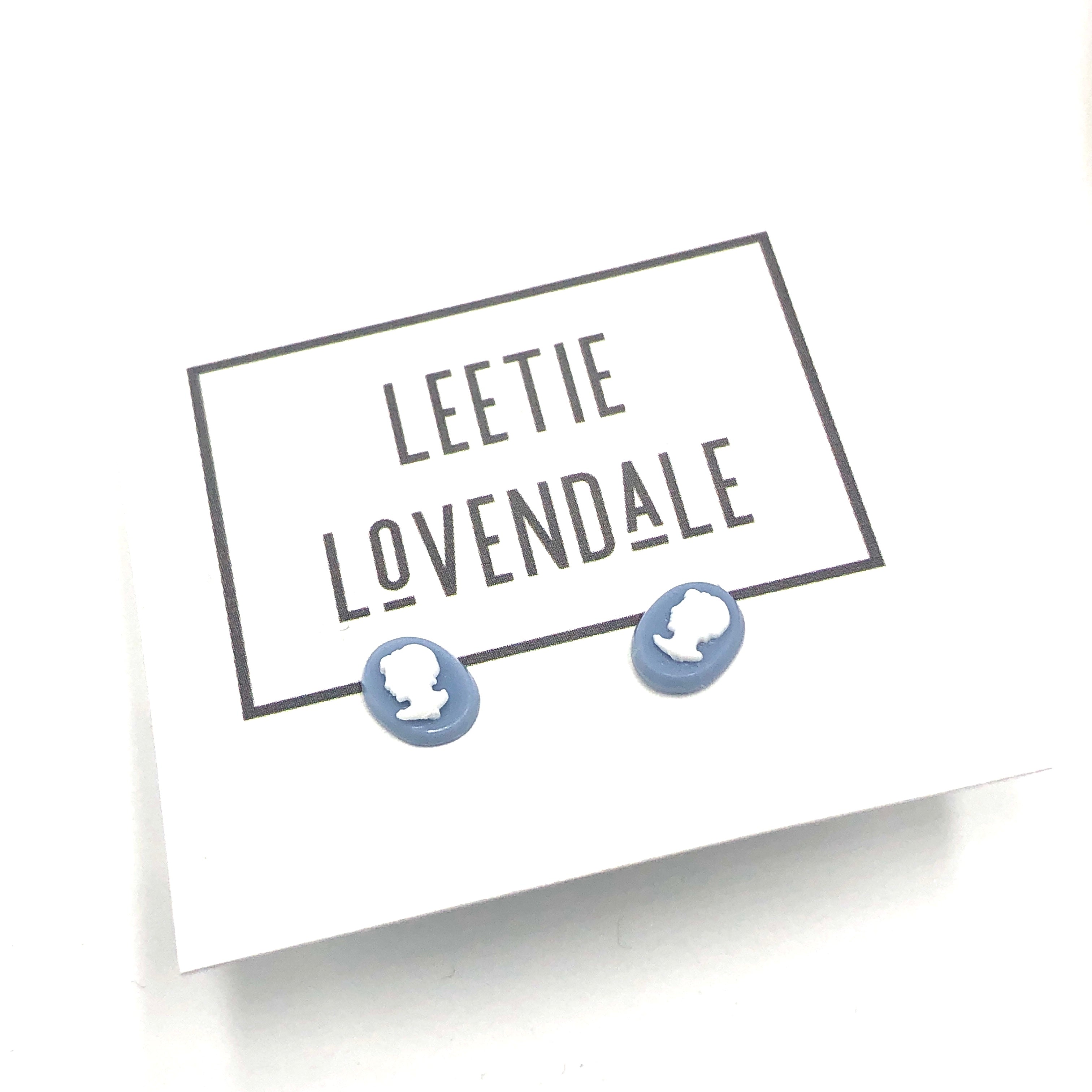 vintage cameo stud earrings