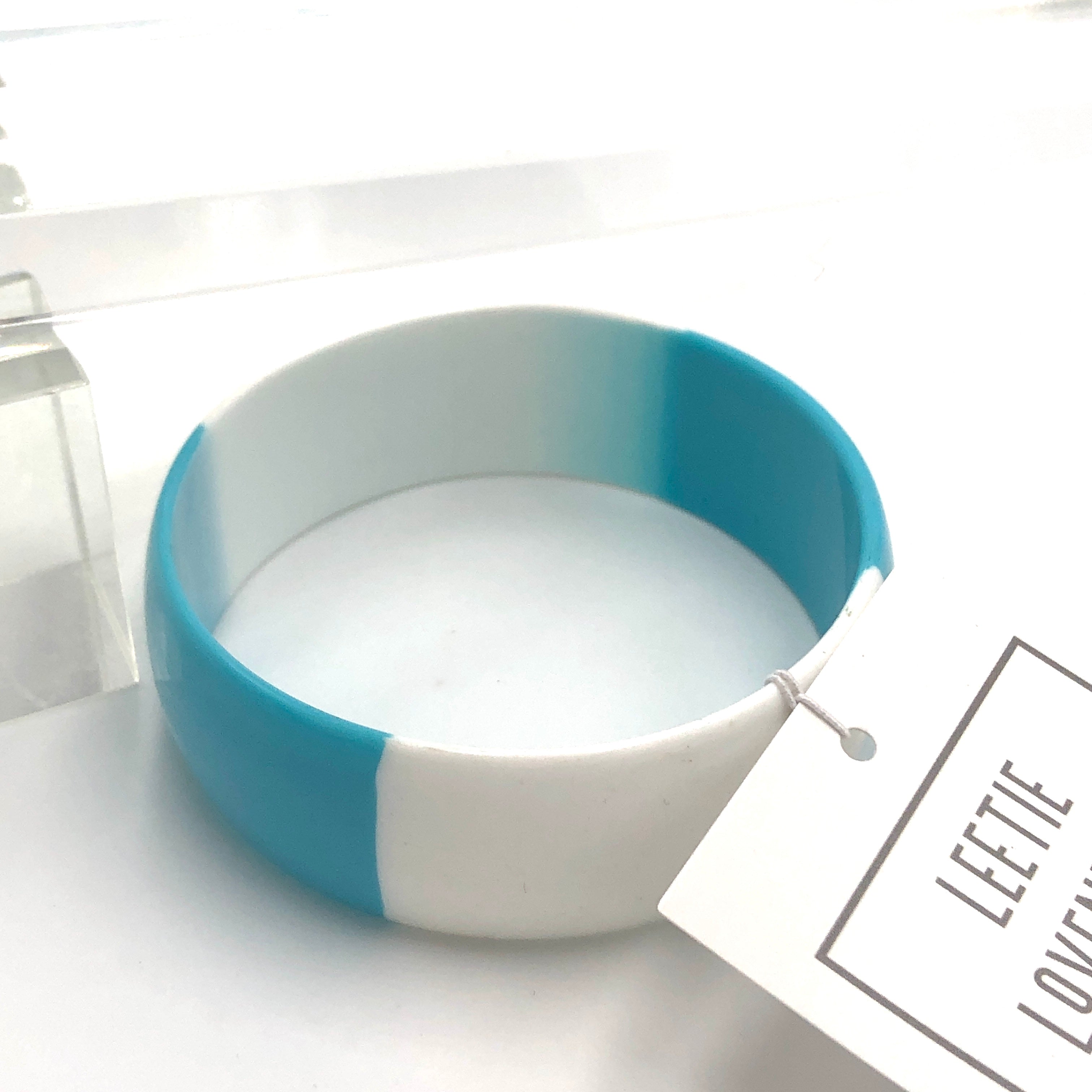 Turquoise Stripe Best Bangle - RARE 8"