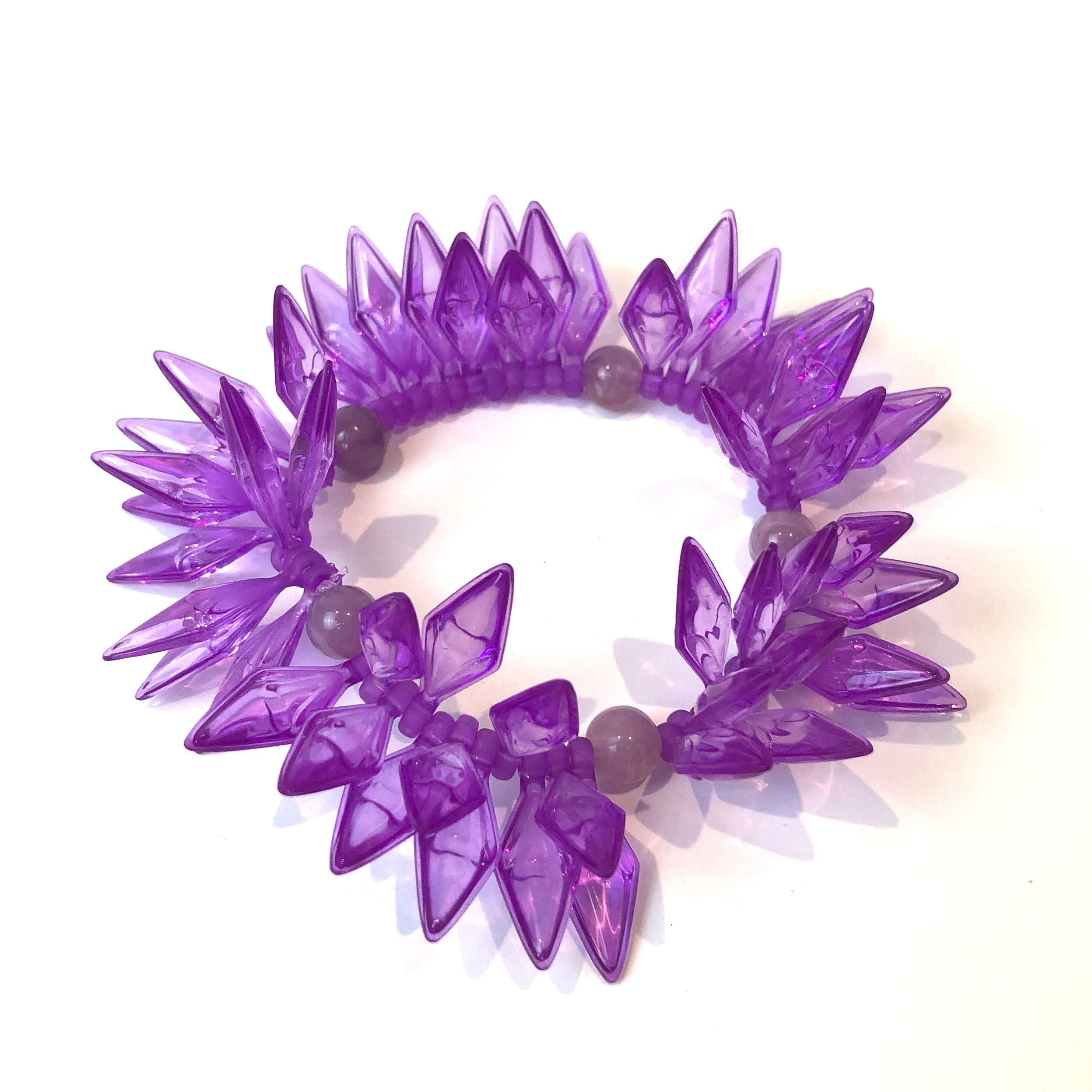 Violet Spiked Cha Cha Stretch Bracelet