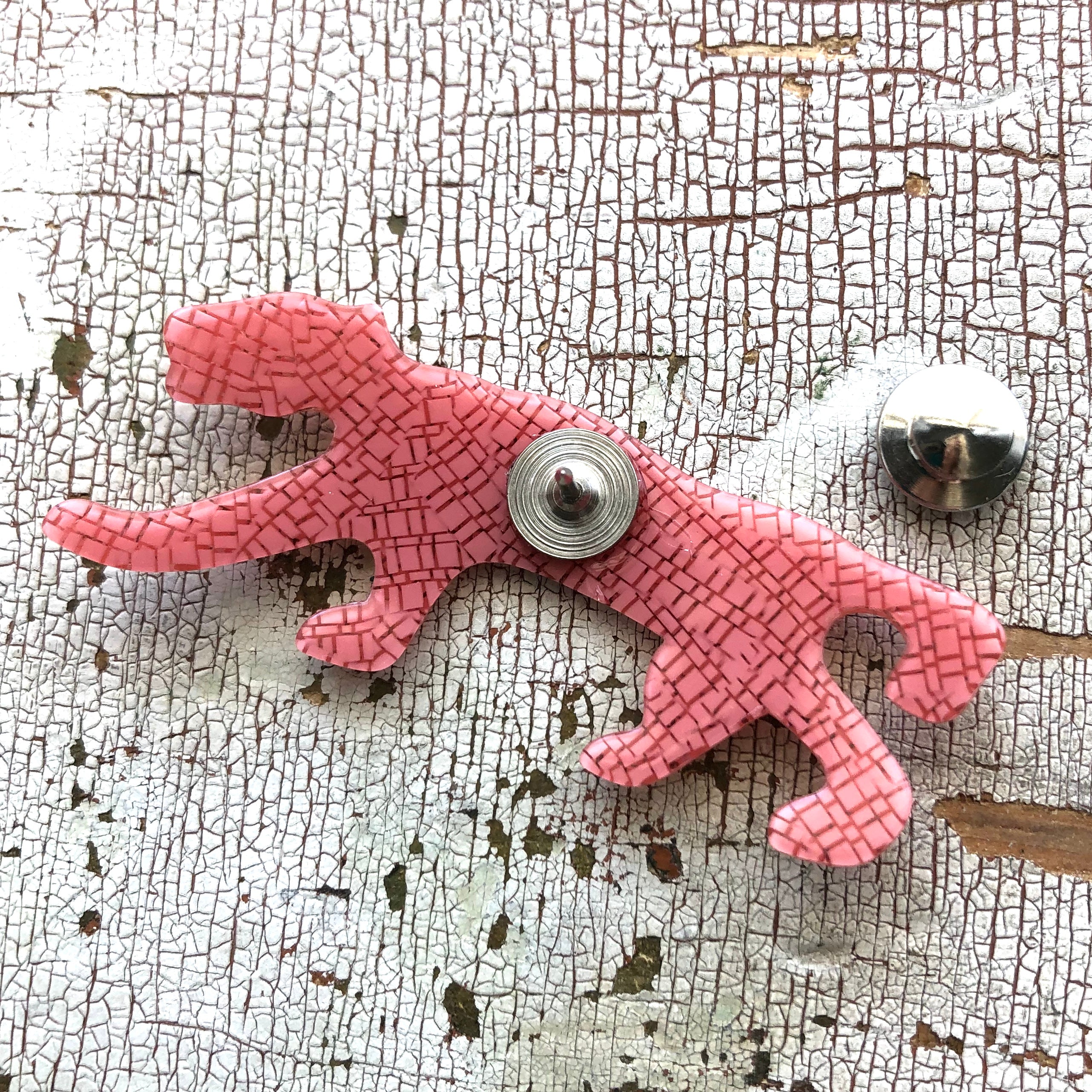 Pink Puma Panther Scatter Lapel Pin