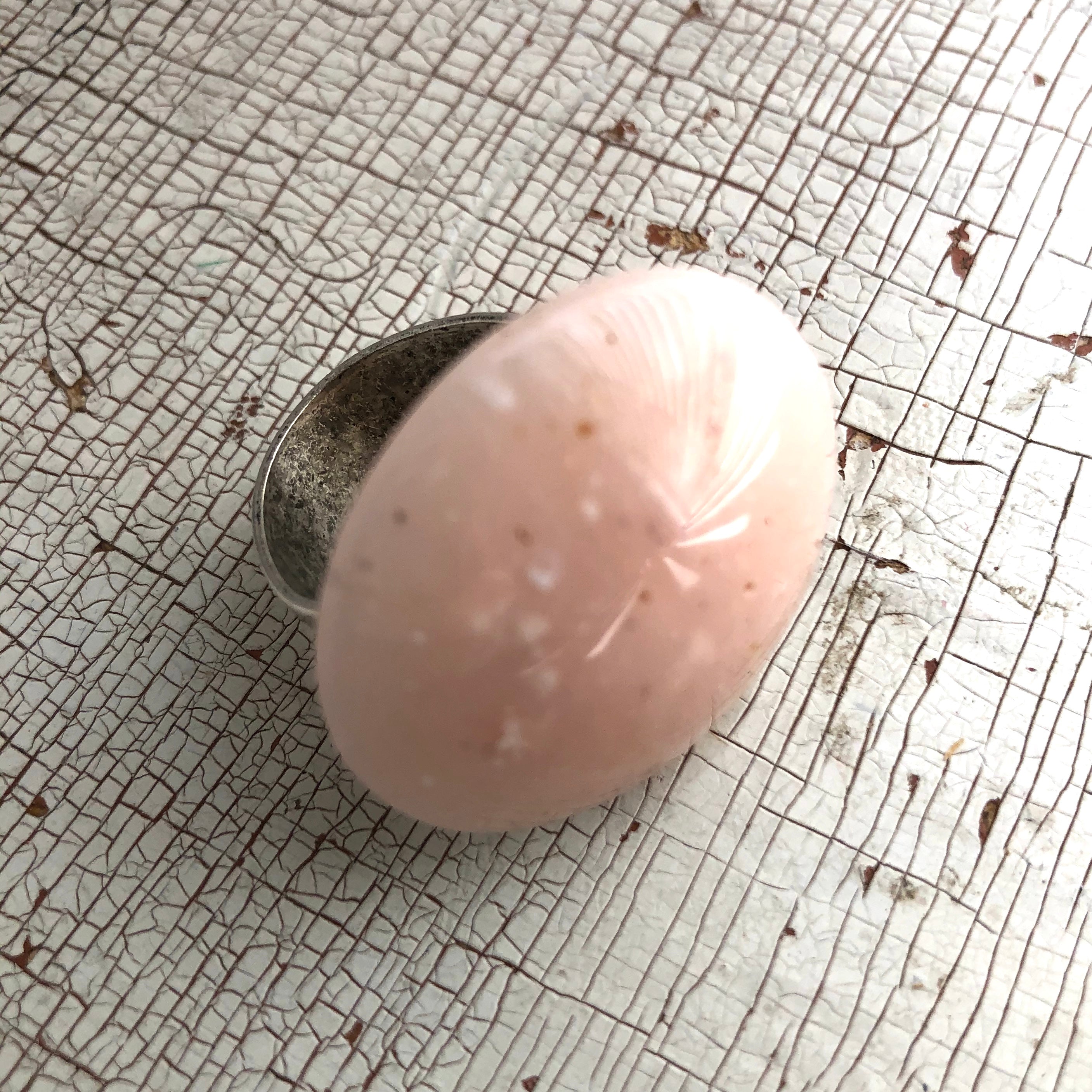 Light Pink Granite Cocktail Ring