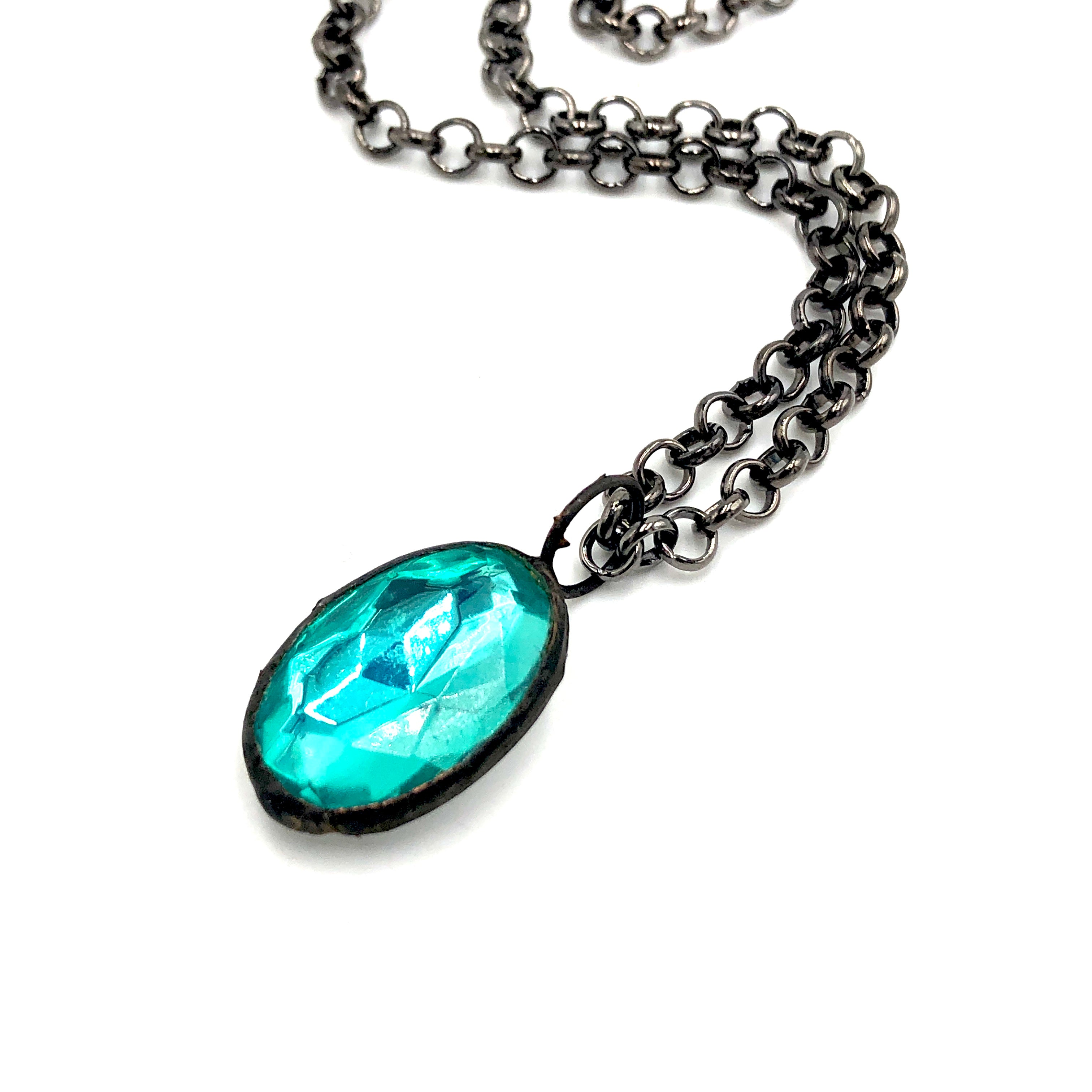 green blue pendant