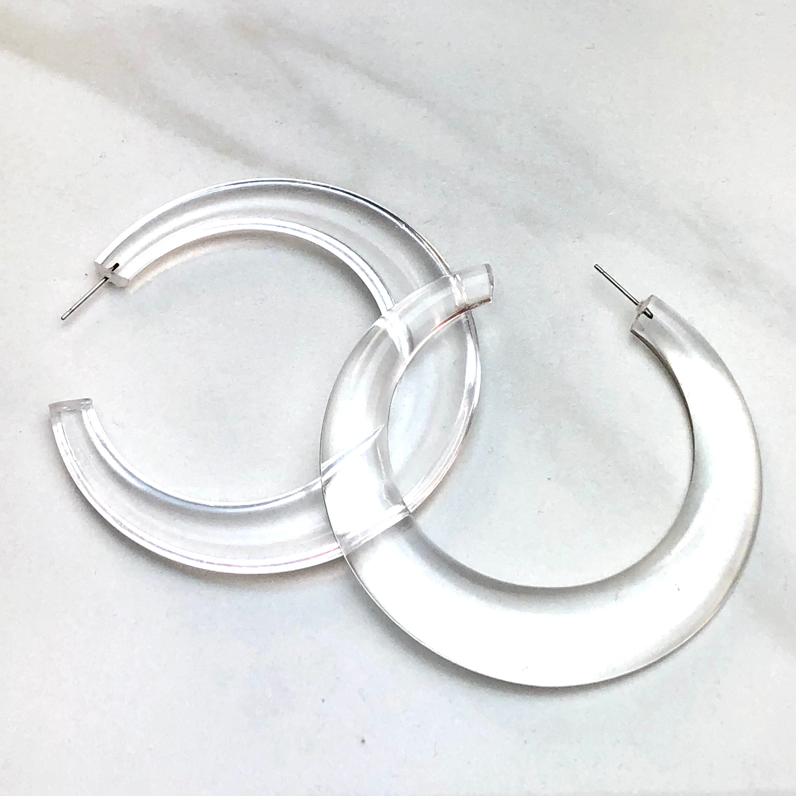 large clear hoop earrings