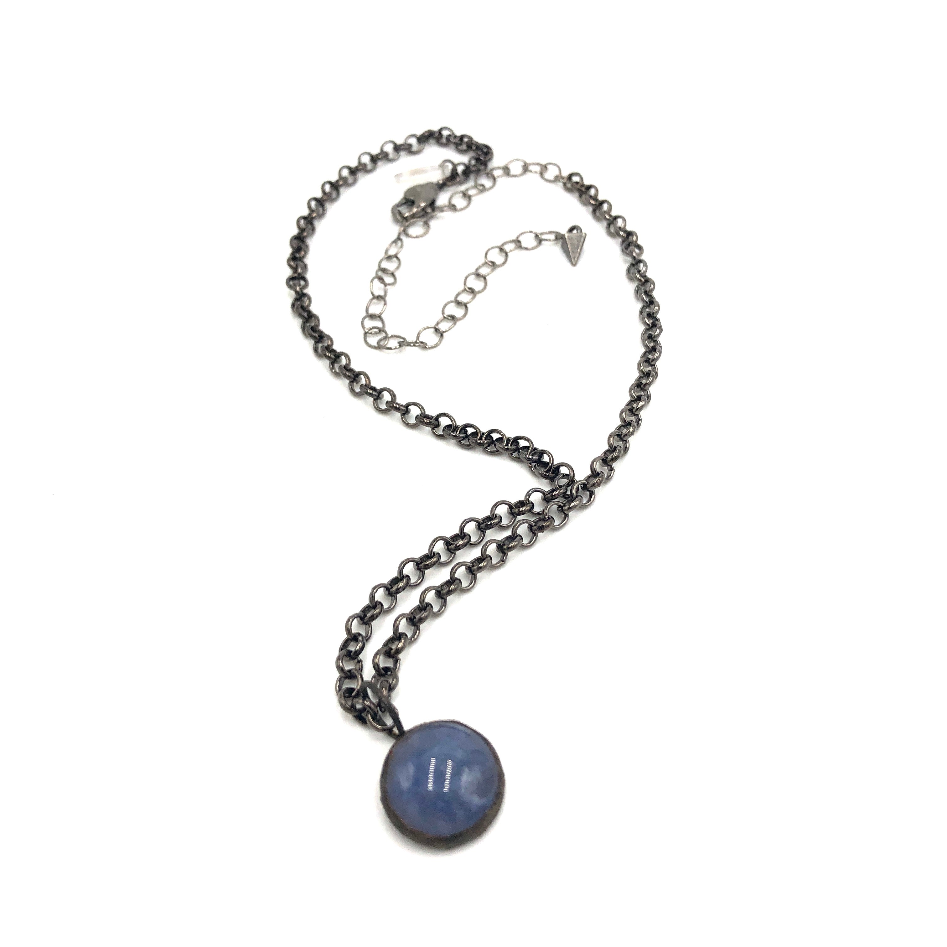 dark blue necklace
