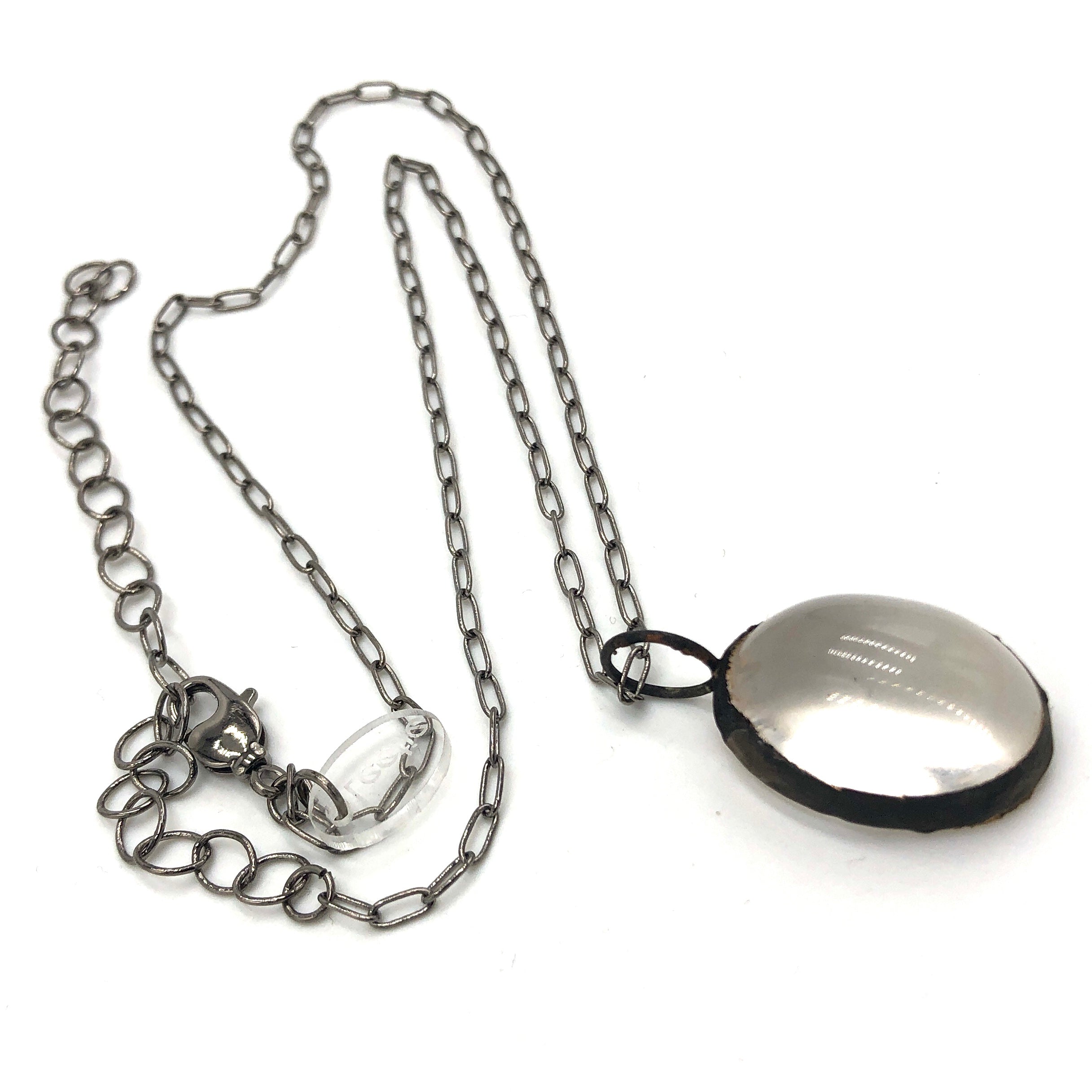 domed clear necklace