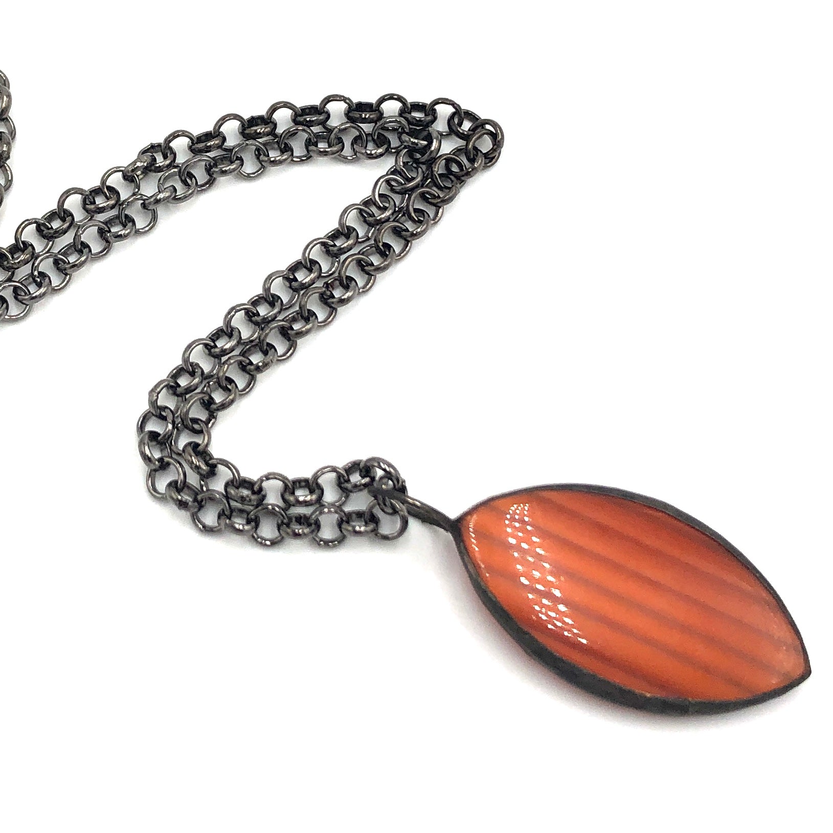 burnt orange pendant