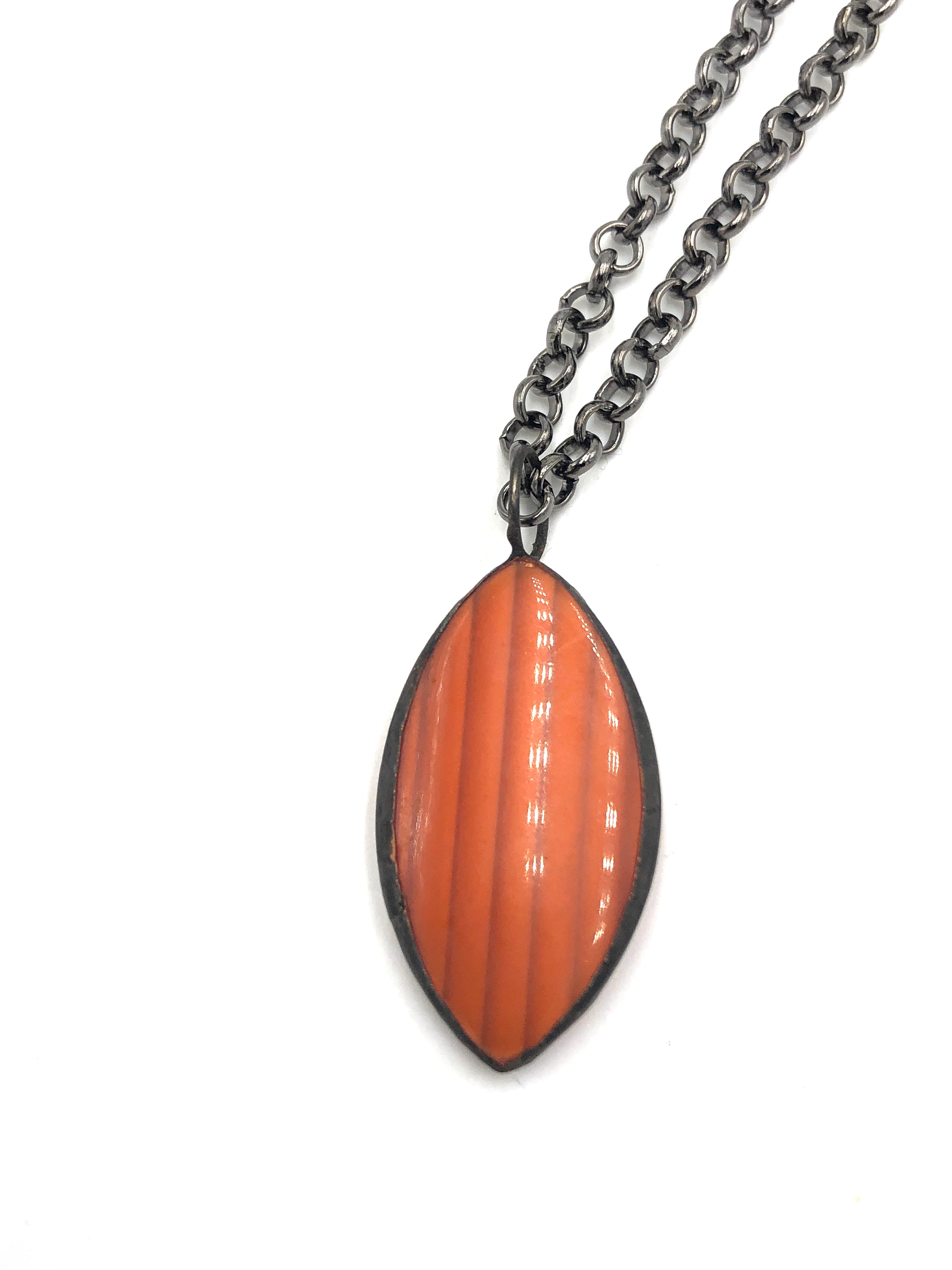orange moonglow pendant