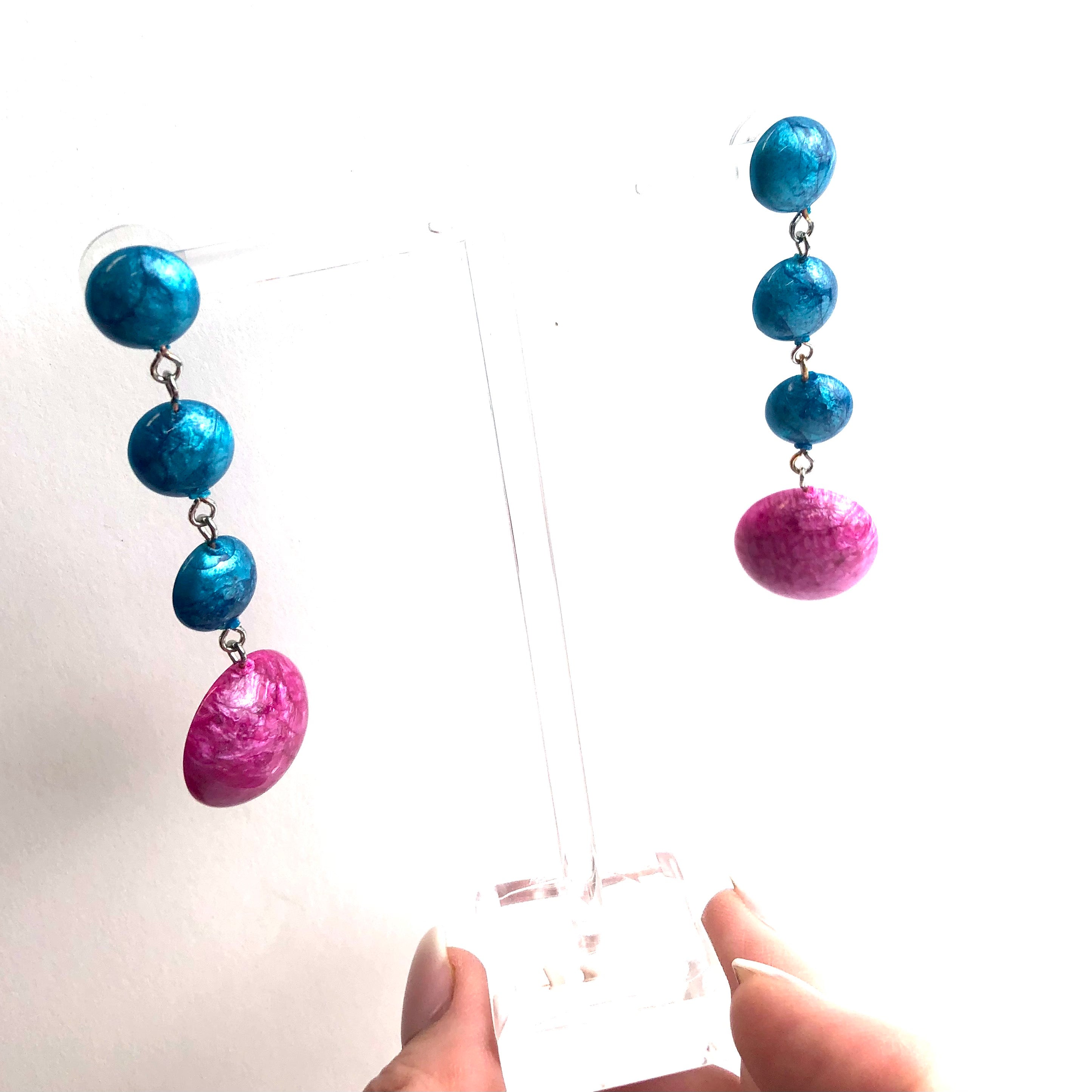 lucite retro long earrings