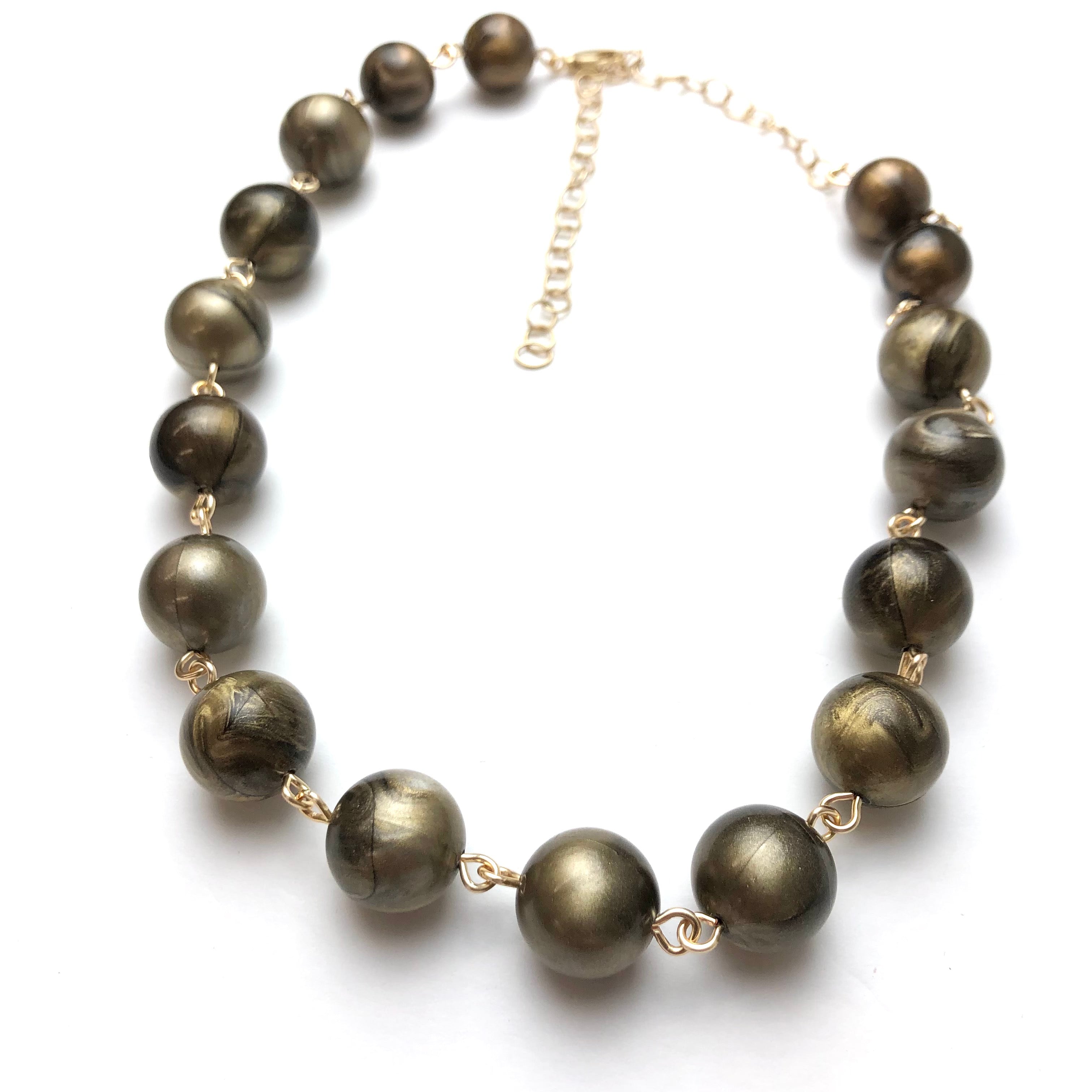 vintage bronze necklace