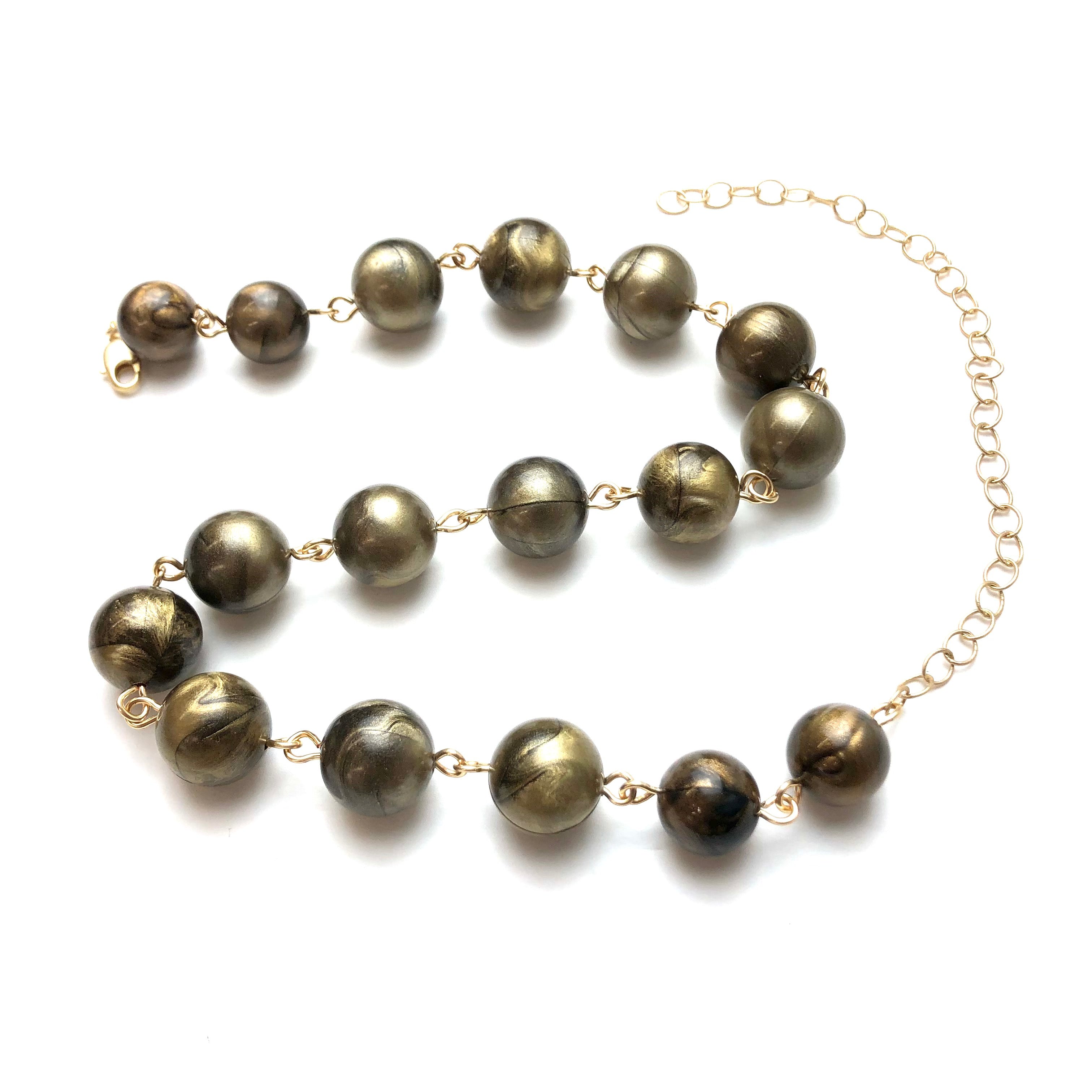 bronze aura glow necklace