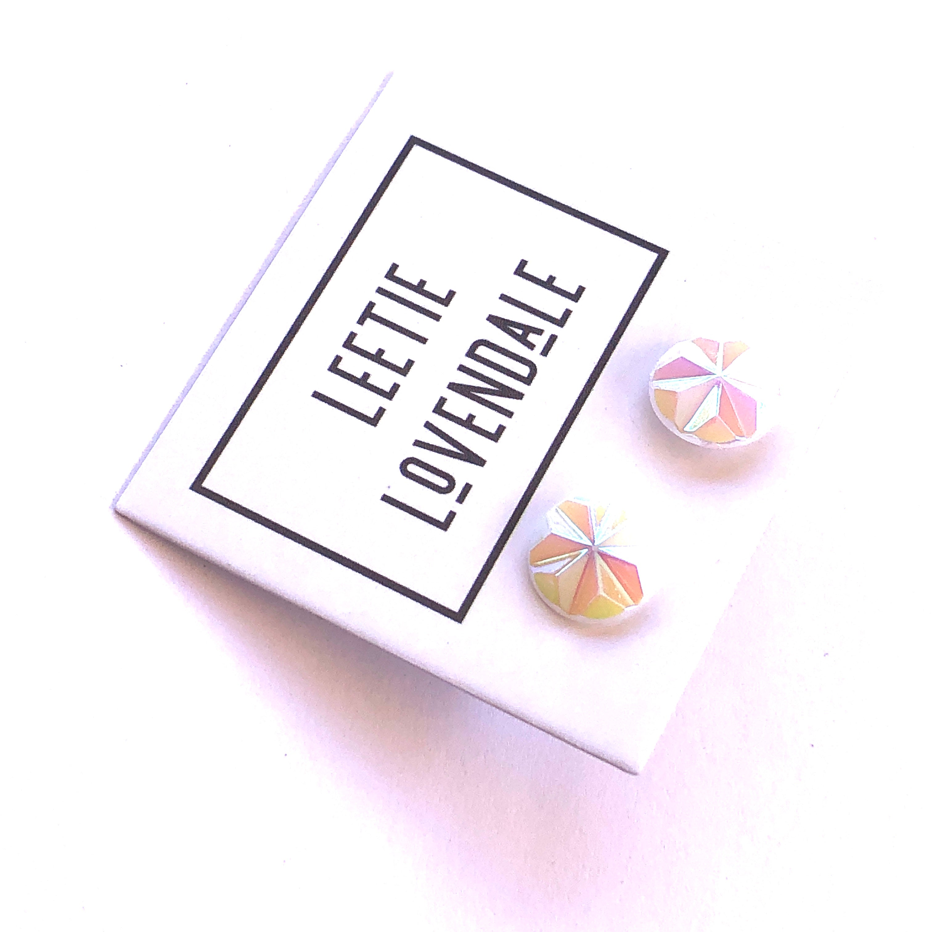 Snow White Aurora Jelly Jar Stud Earrings **Dealio Alert!**