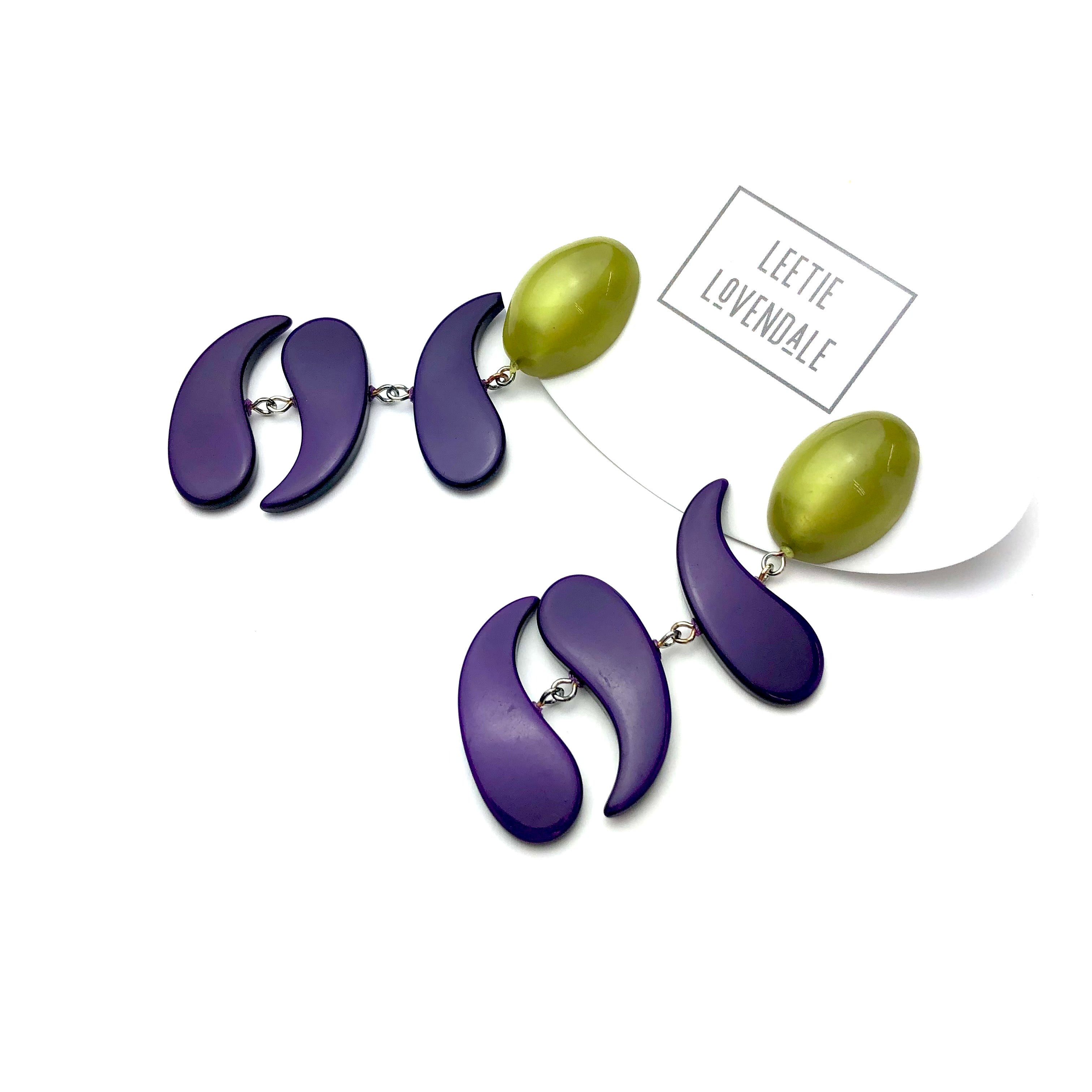 gem tone statement earrings