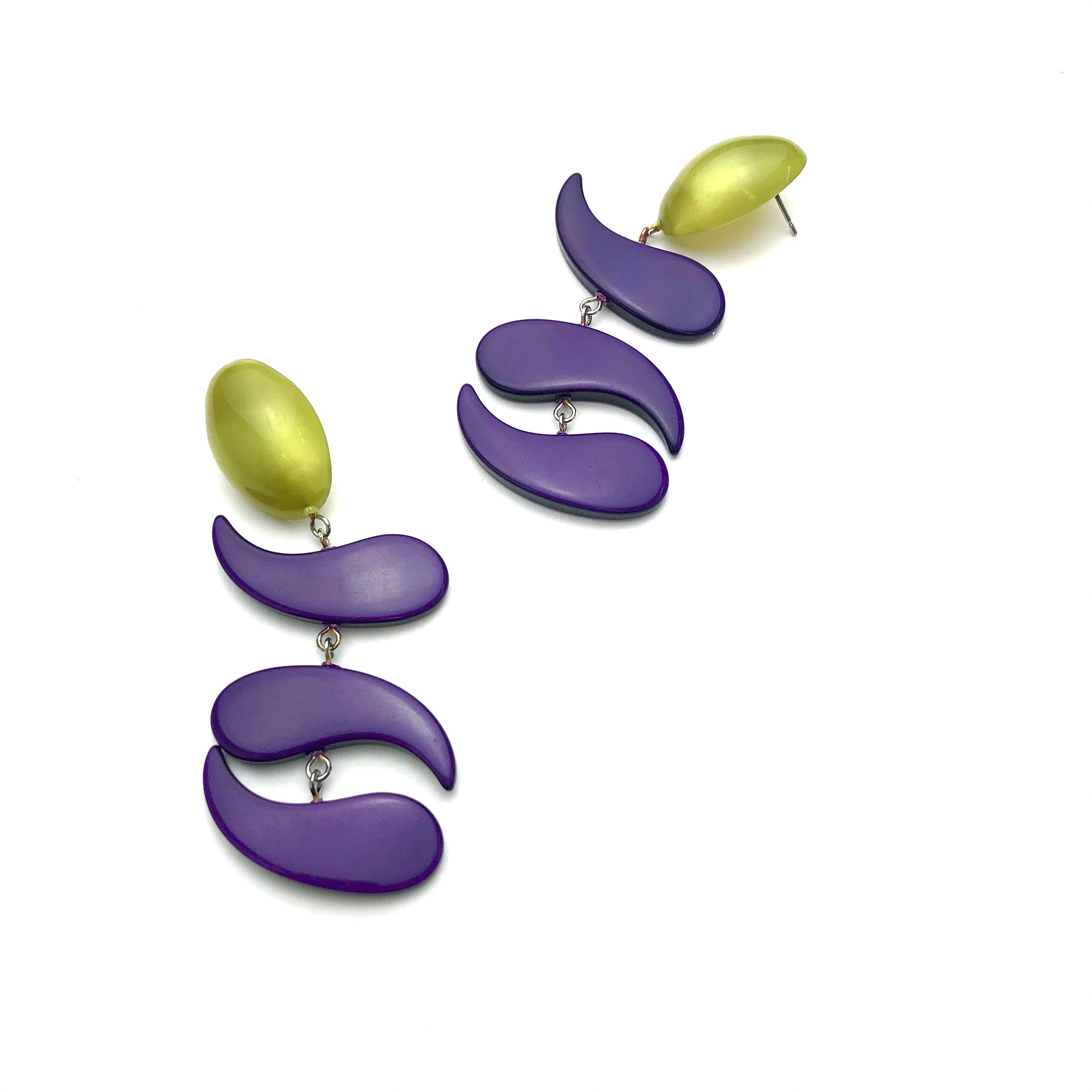 moonglow lucite statement earrings