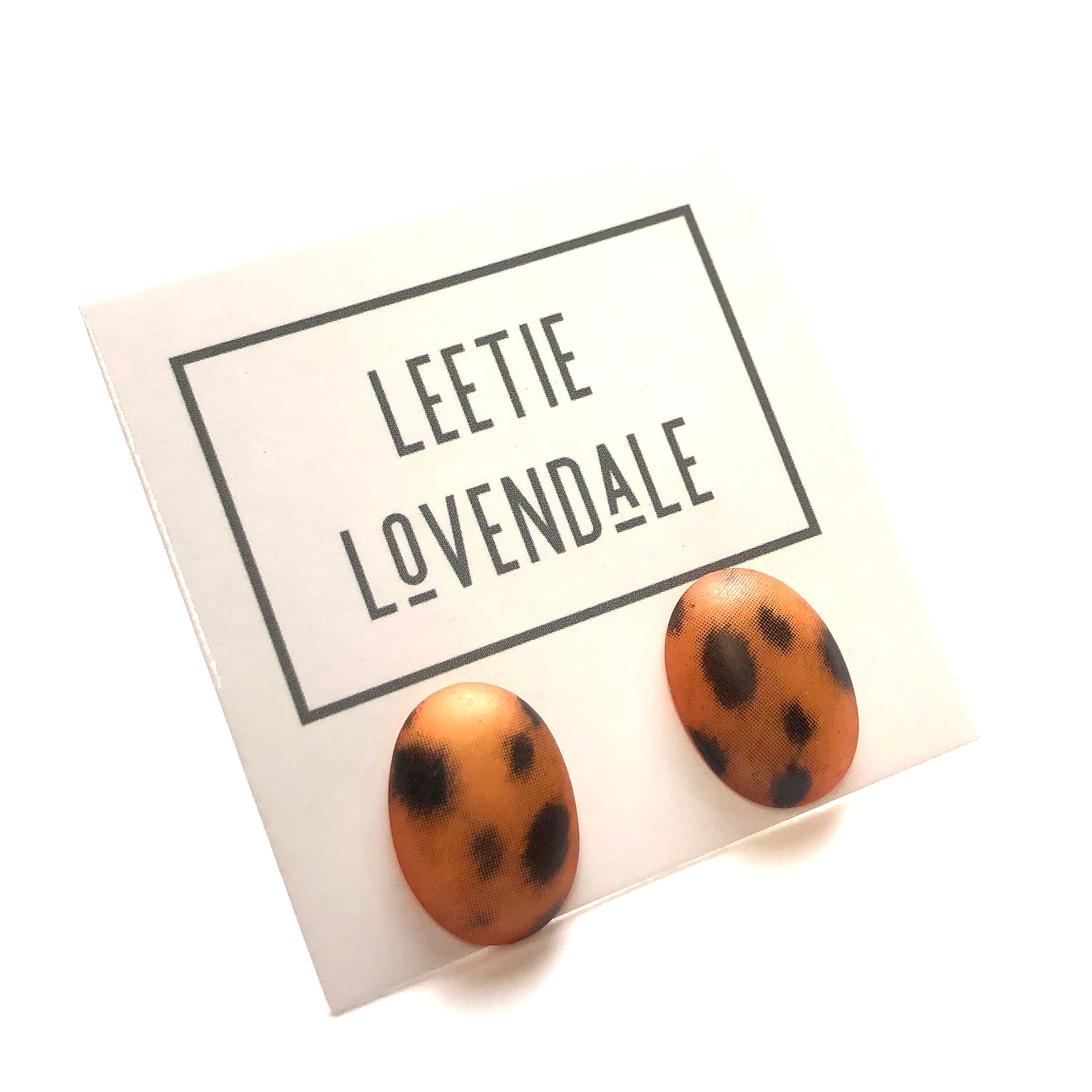 leopard print earrings