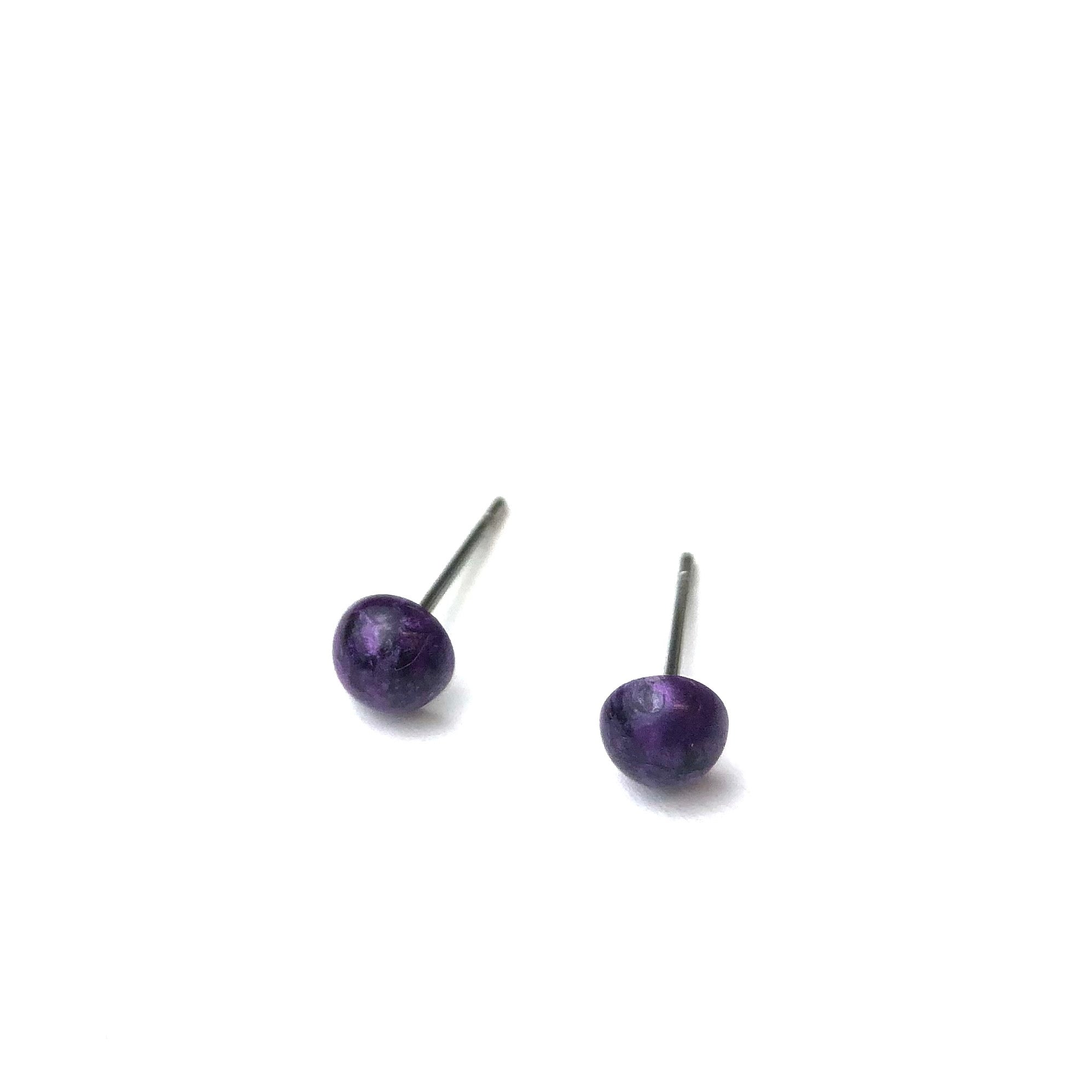 purple marbled studs