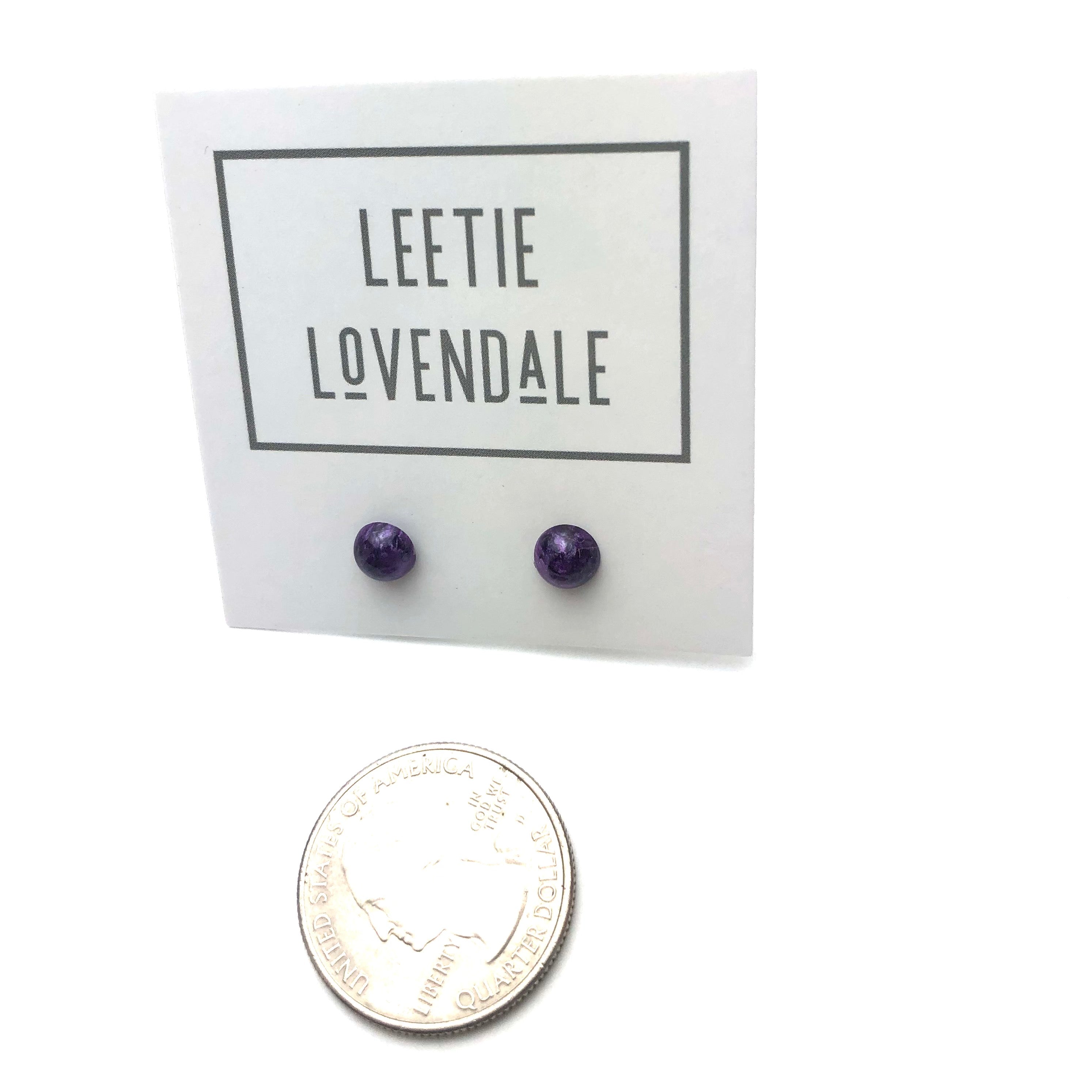 purple glow studs