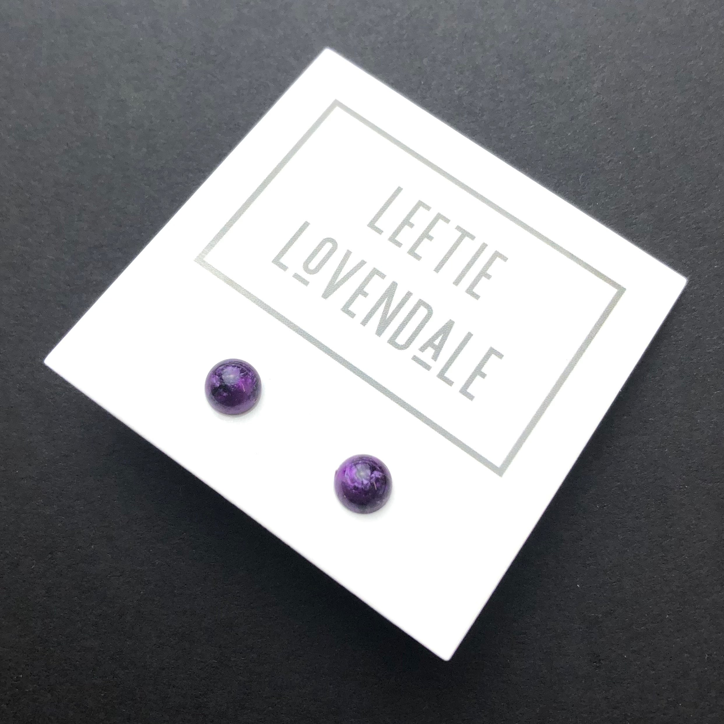 purple shell studs