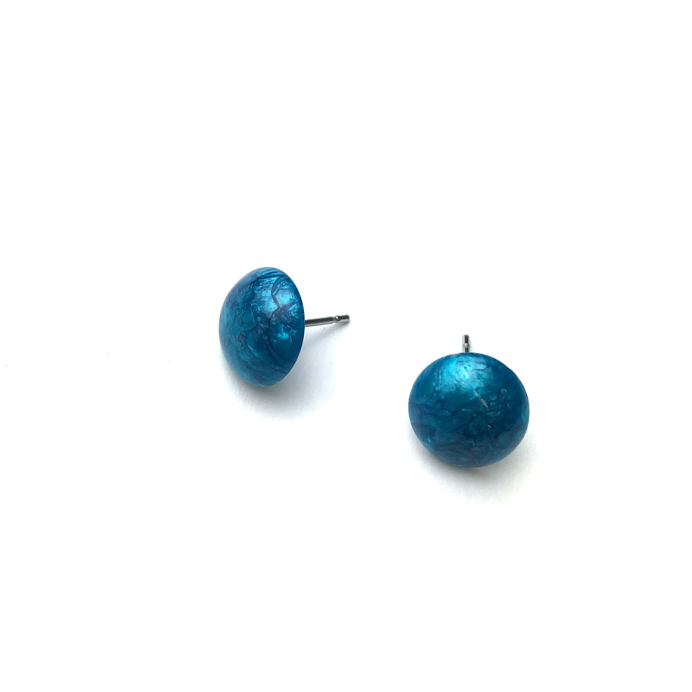 bright blue earrings