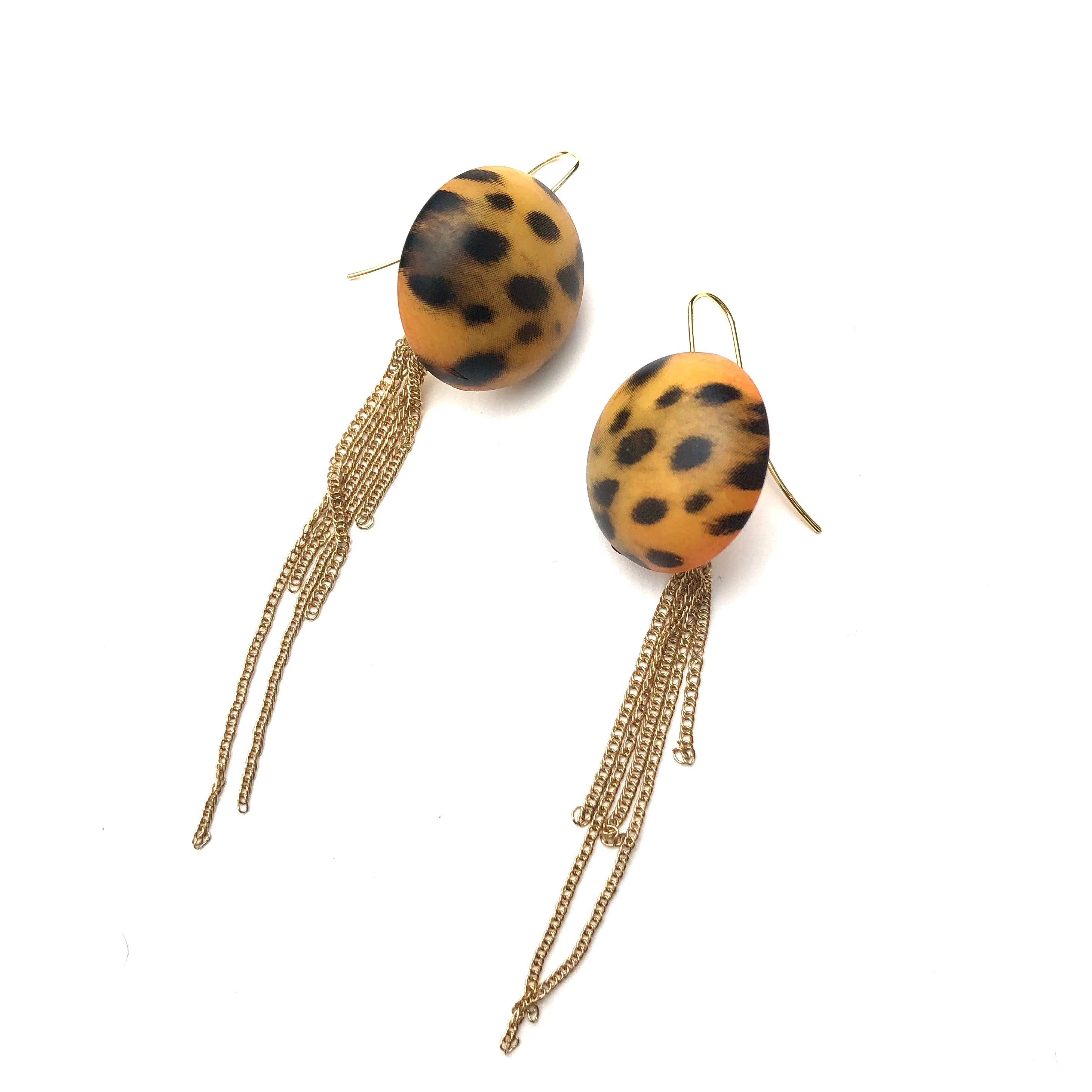 leopard earrings