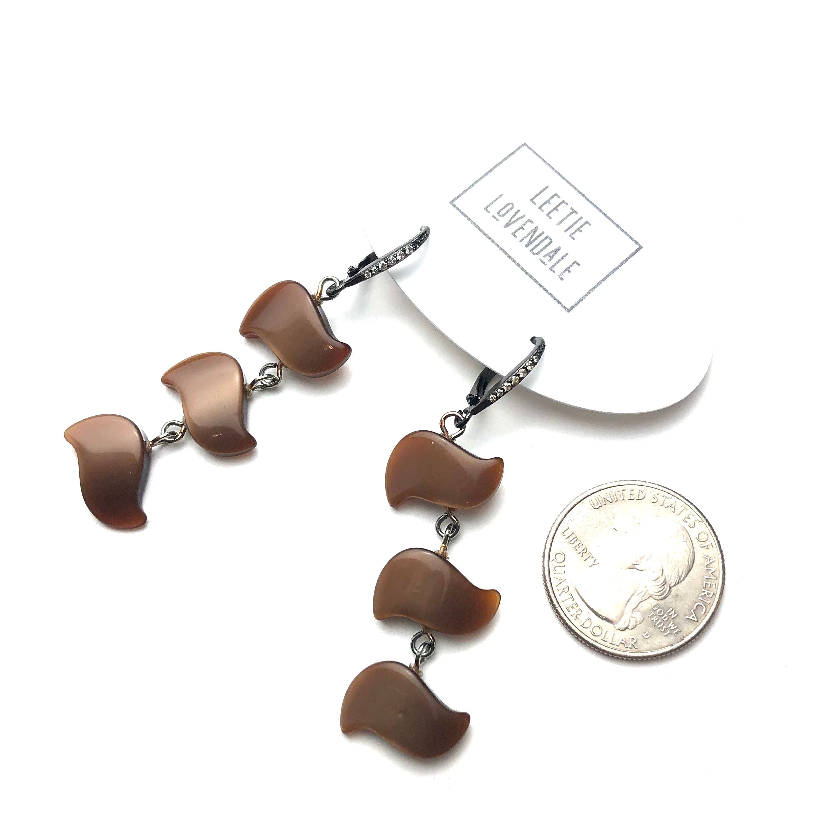 vintage brown earrings