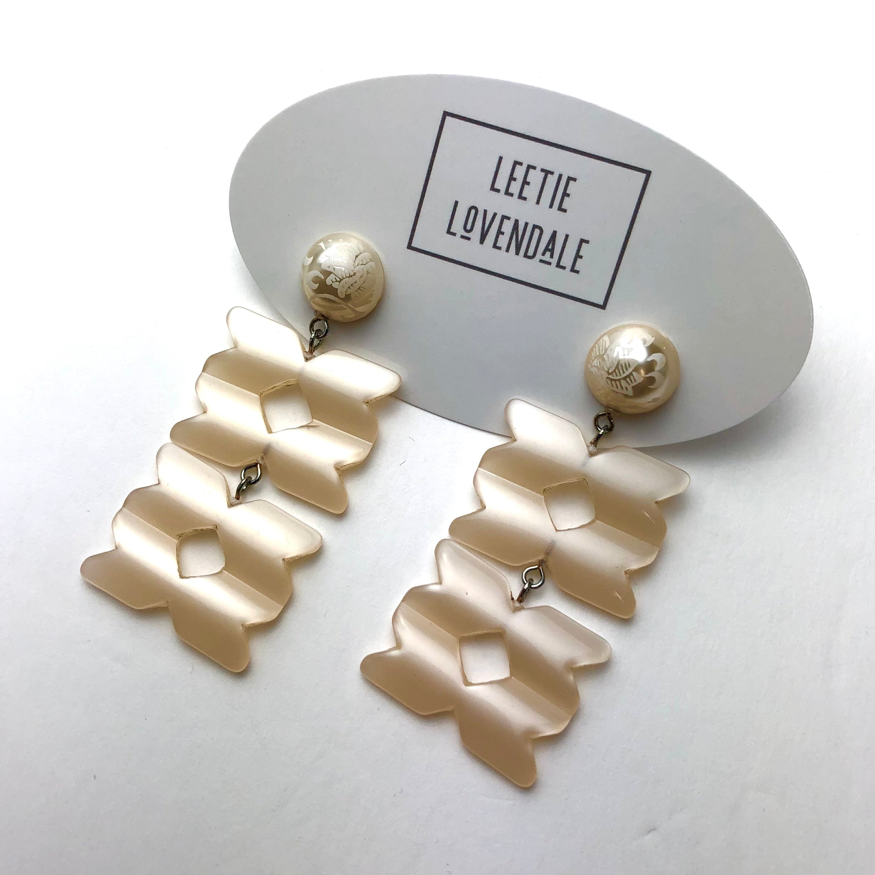 ivory moonglow earrings