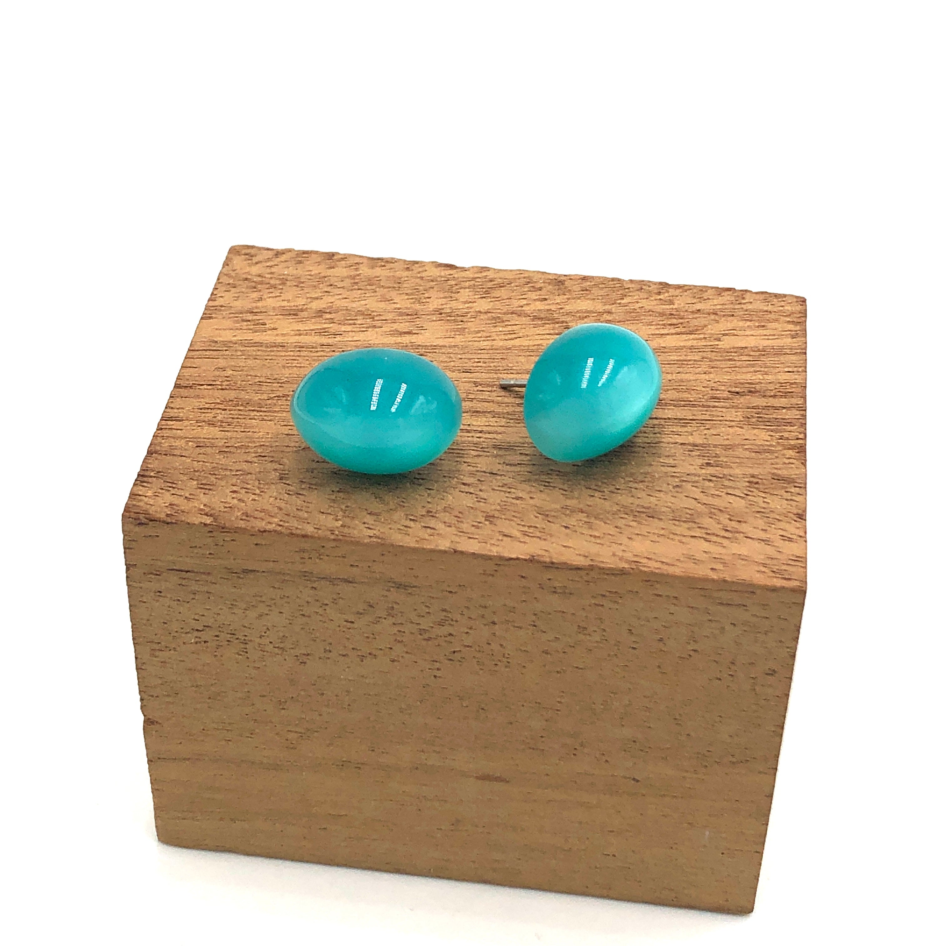 teal moonglow earrings
