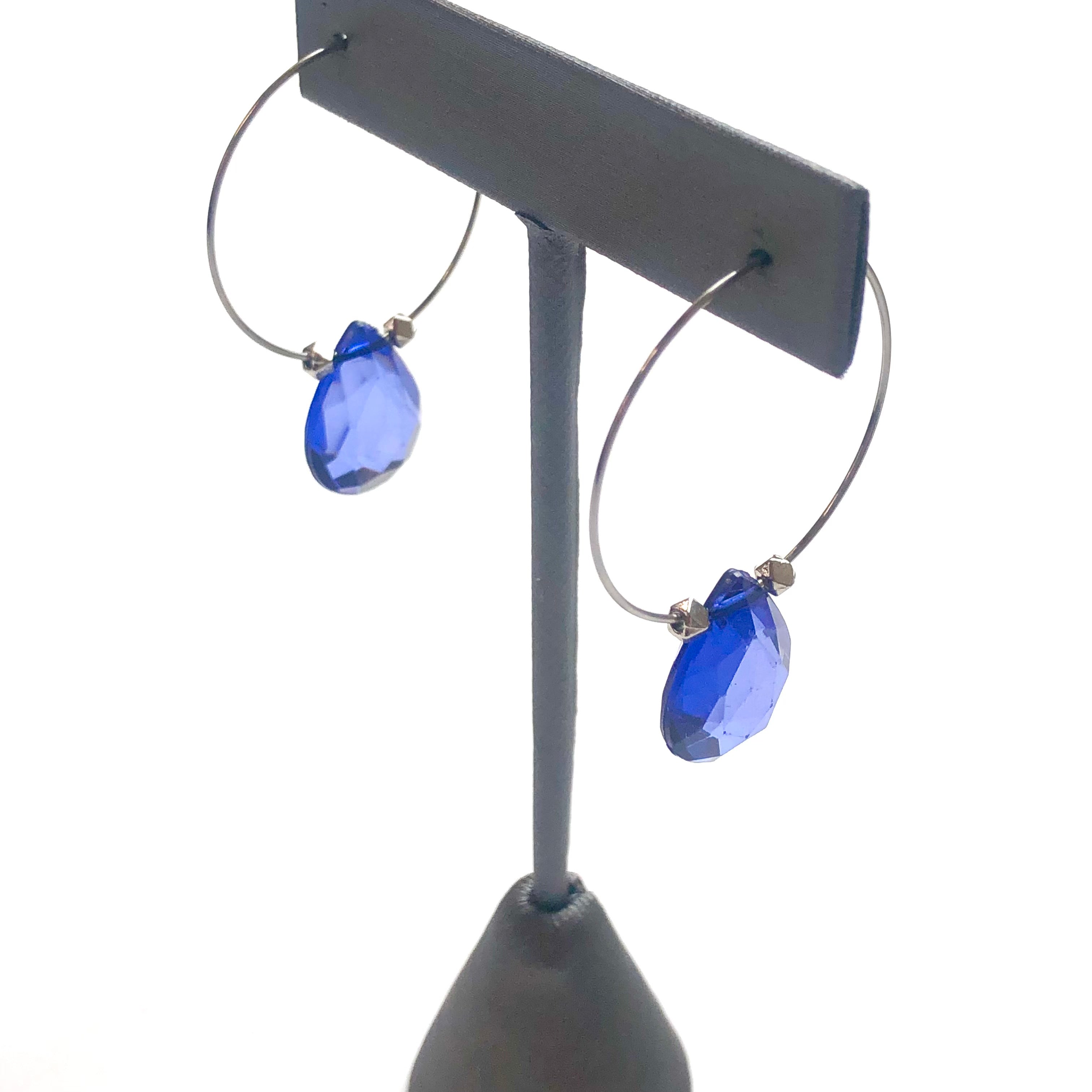 vintage blue earrings