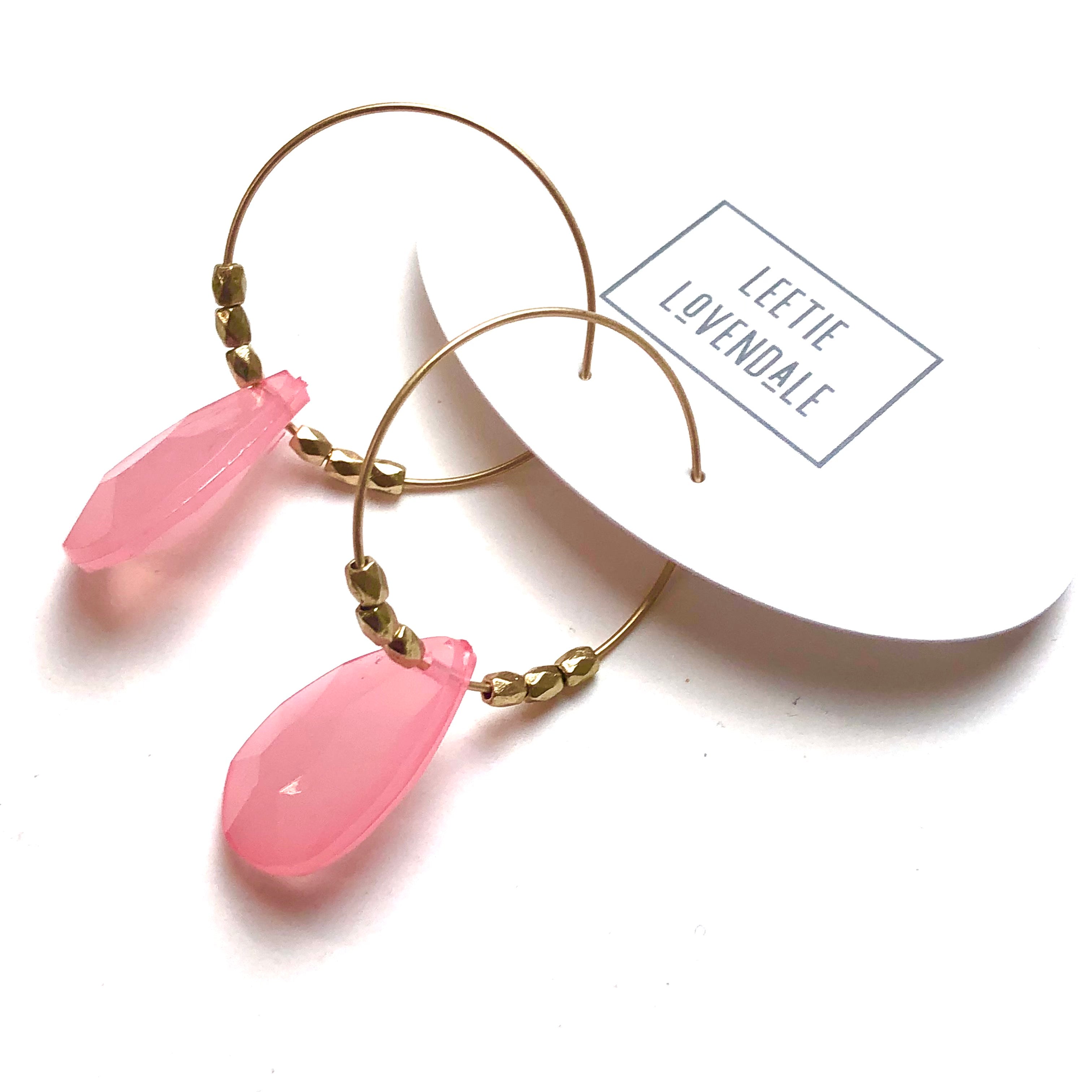 pink earrings