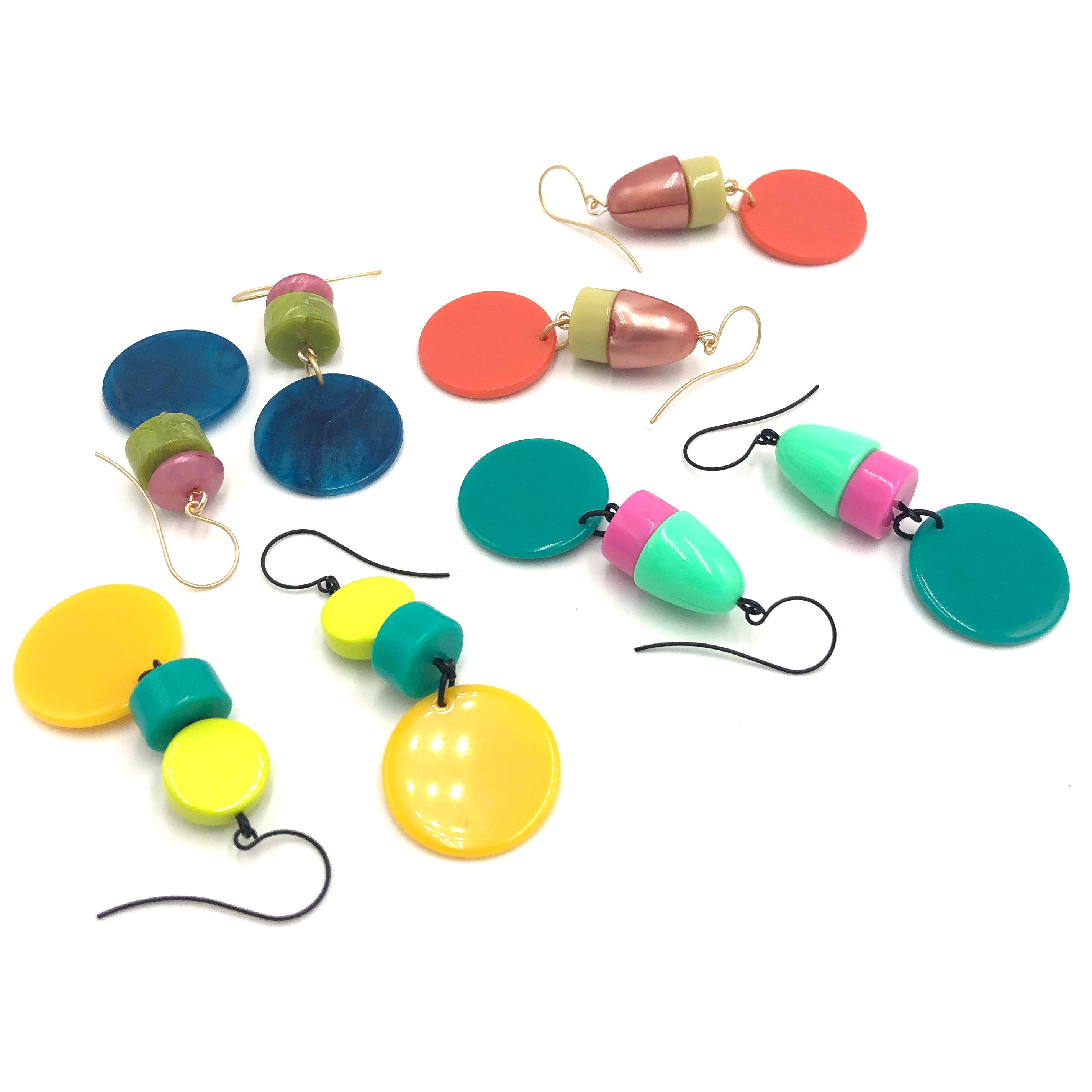 Burnt Coral Beacon Drop Earrings