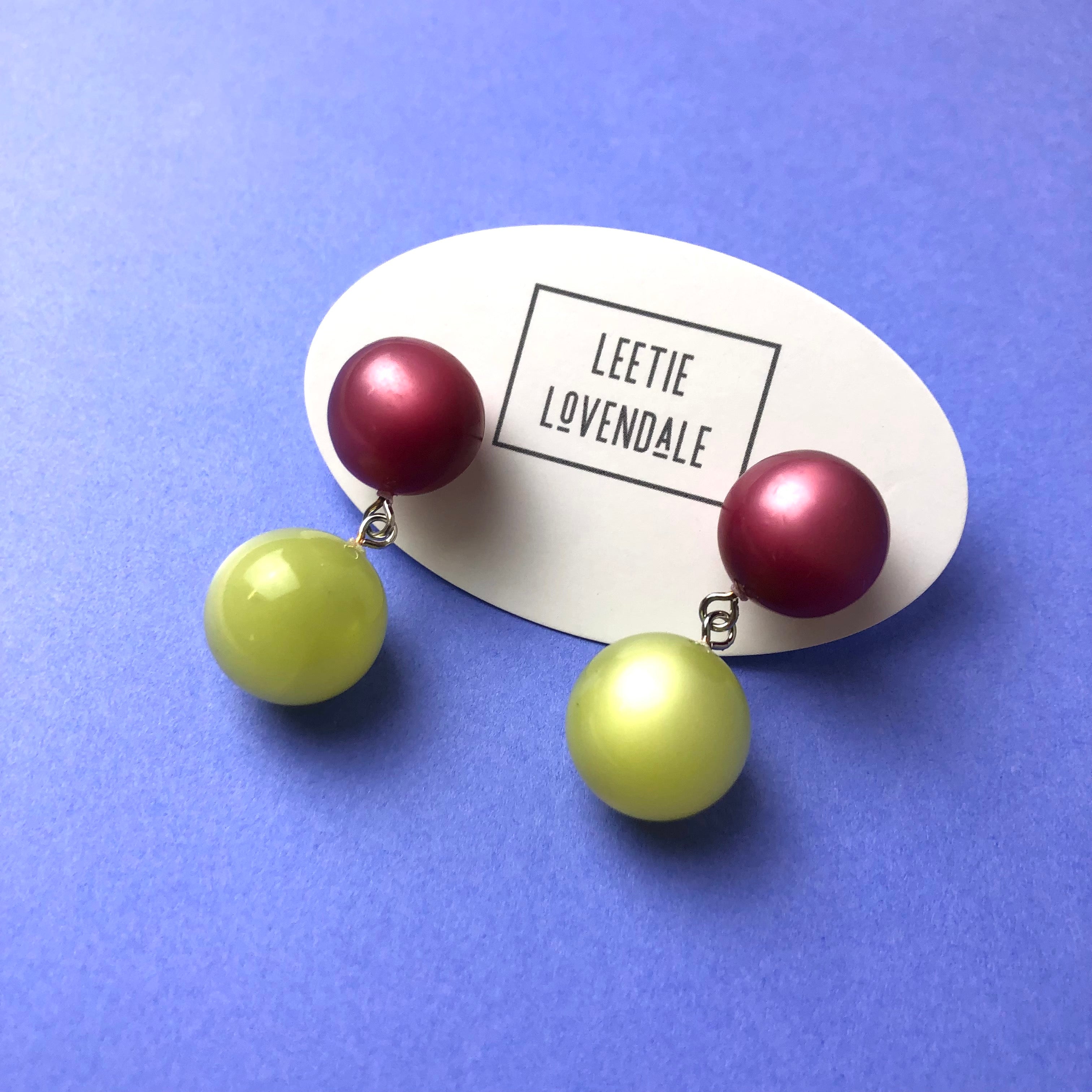 vintage lucite earrings