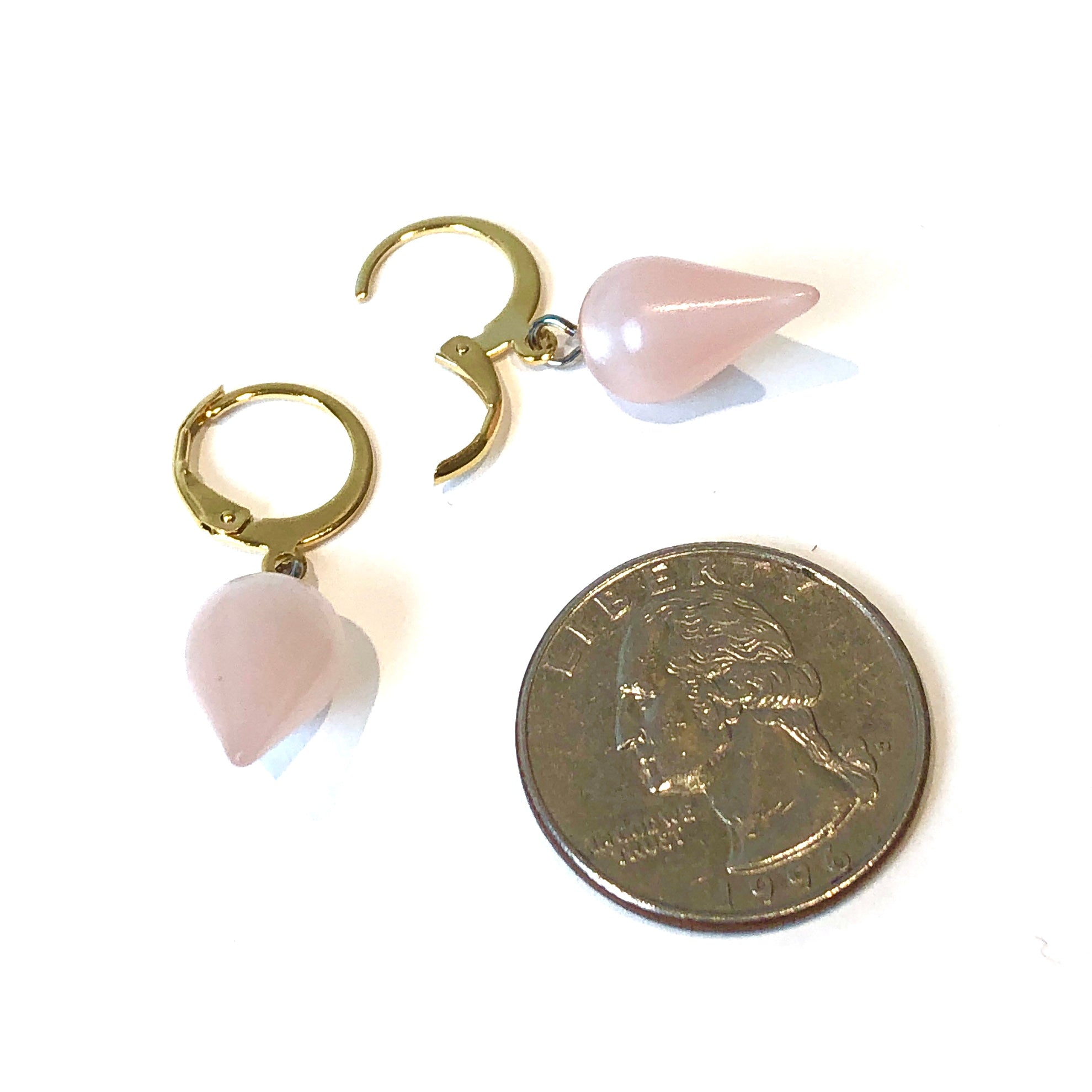 gold leverback earrings