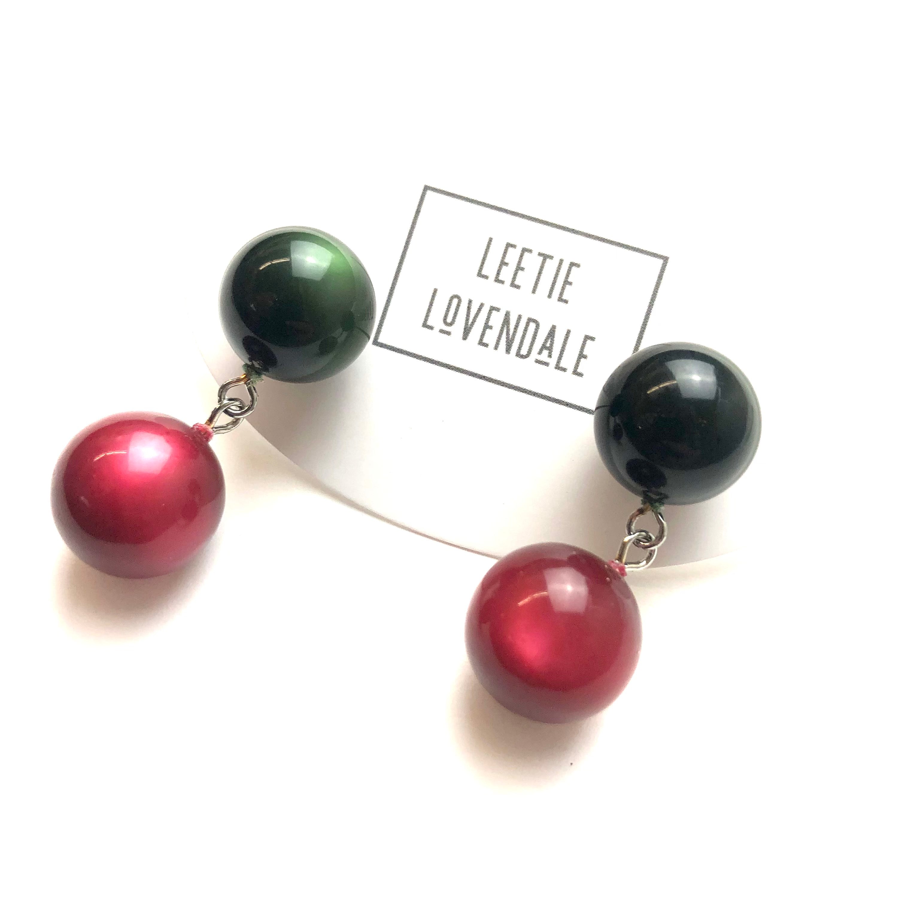 forest and ruby earrings