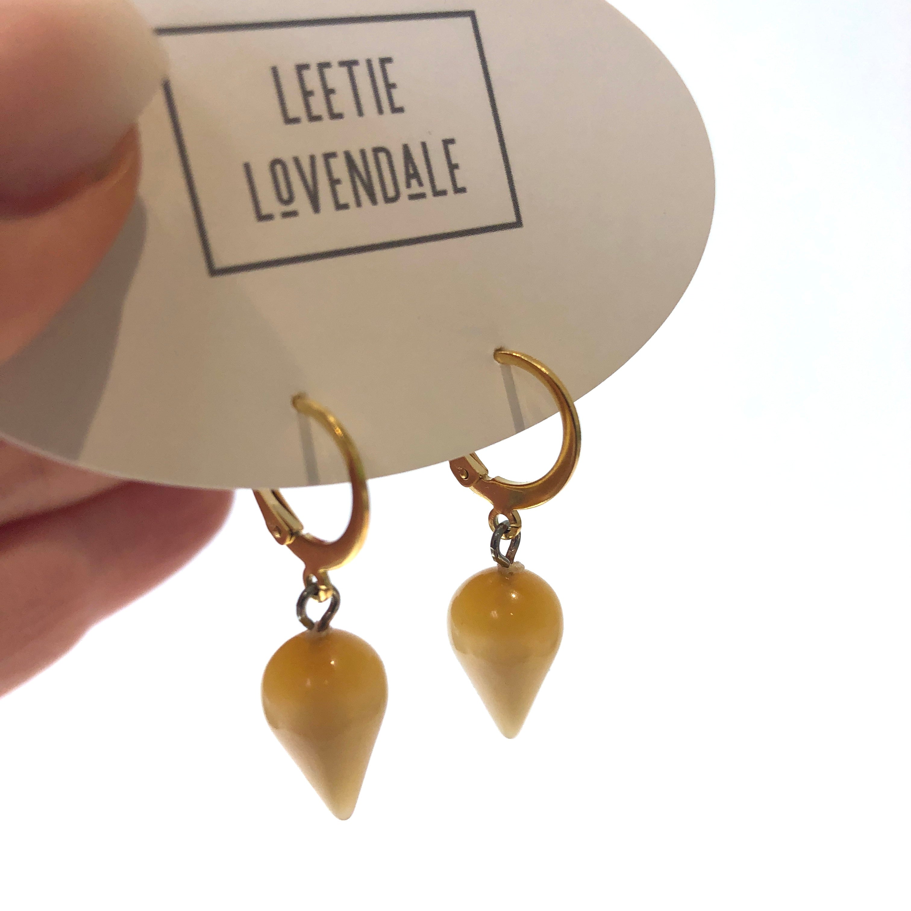 tan moonglow earrings