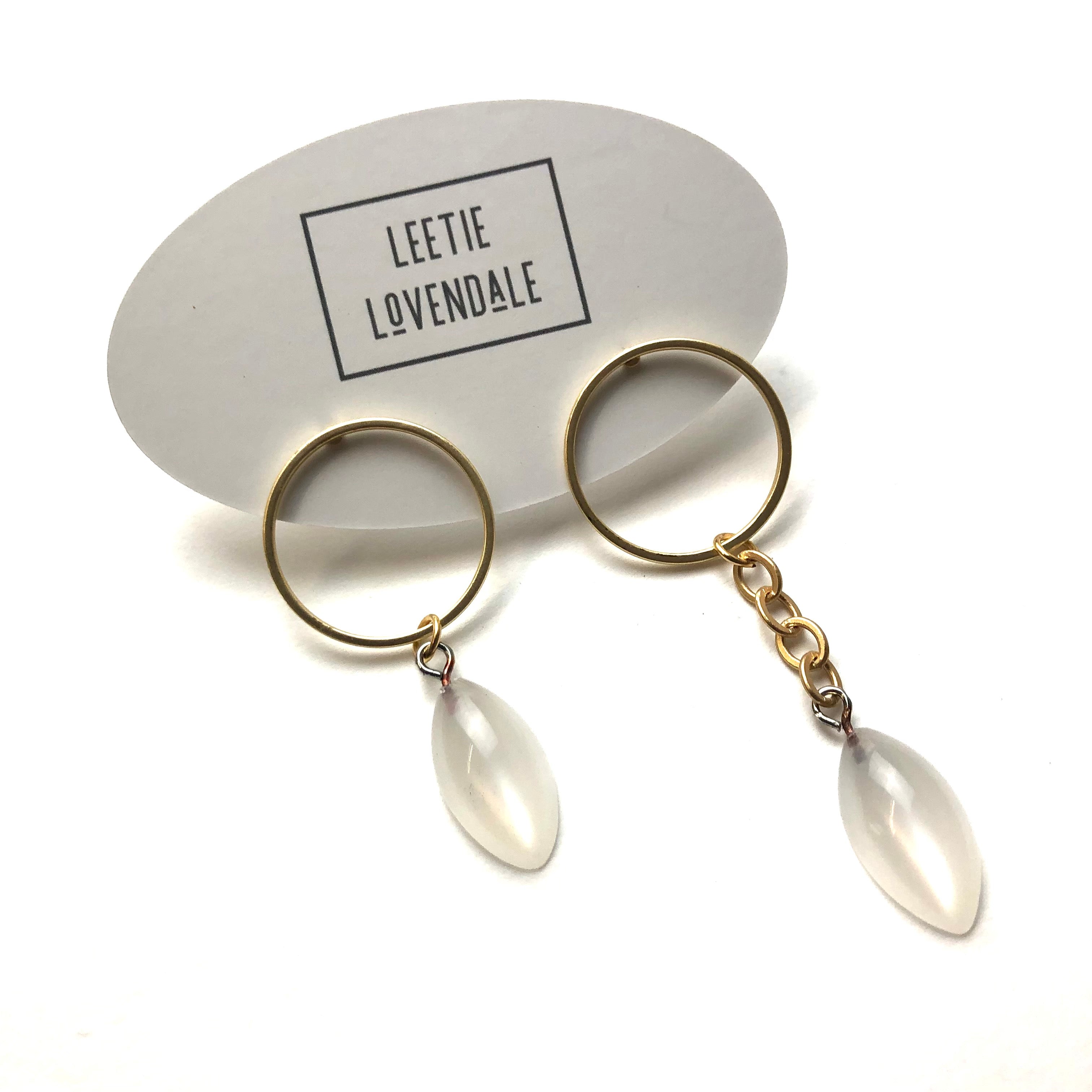 gold asymmetrical drops