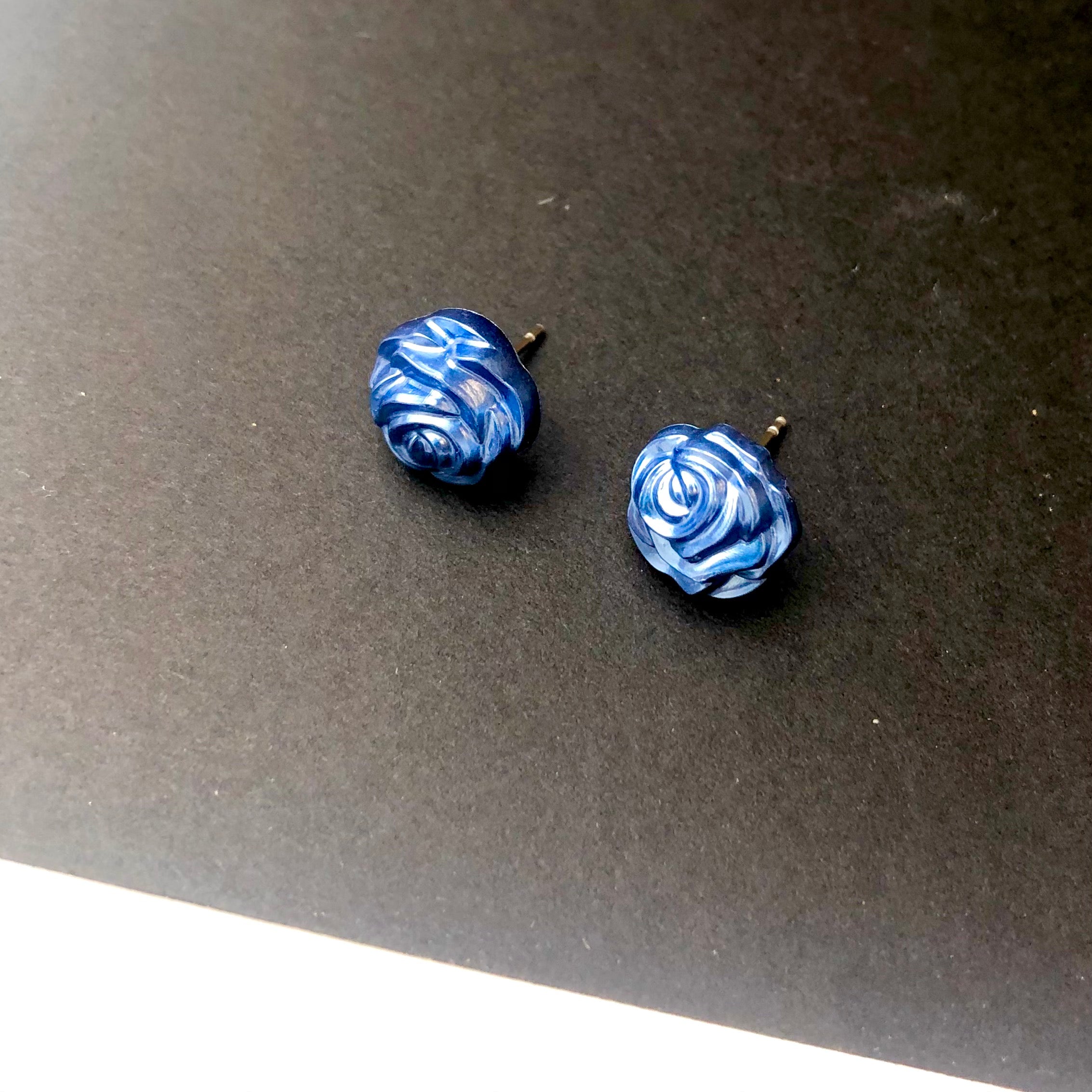 blue stud earrings