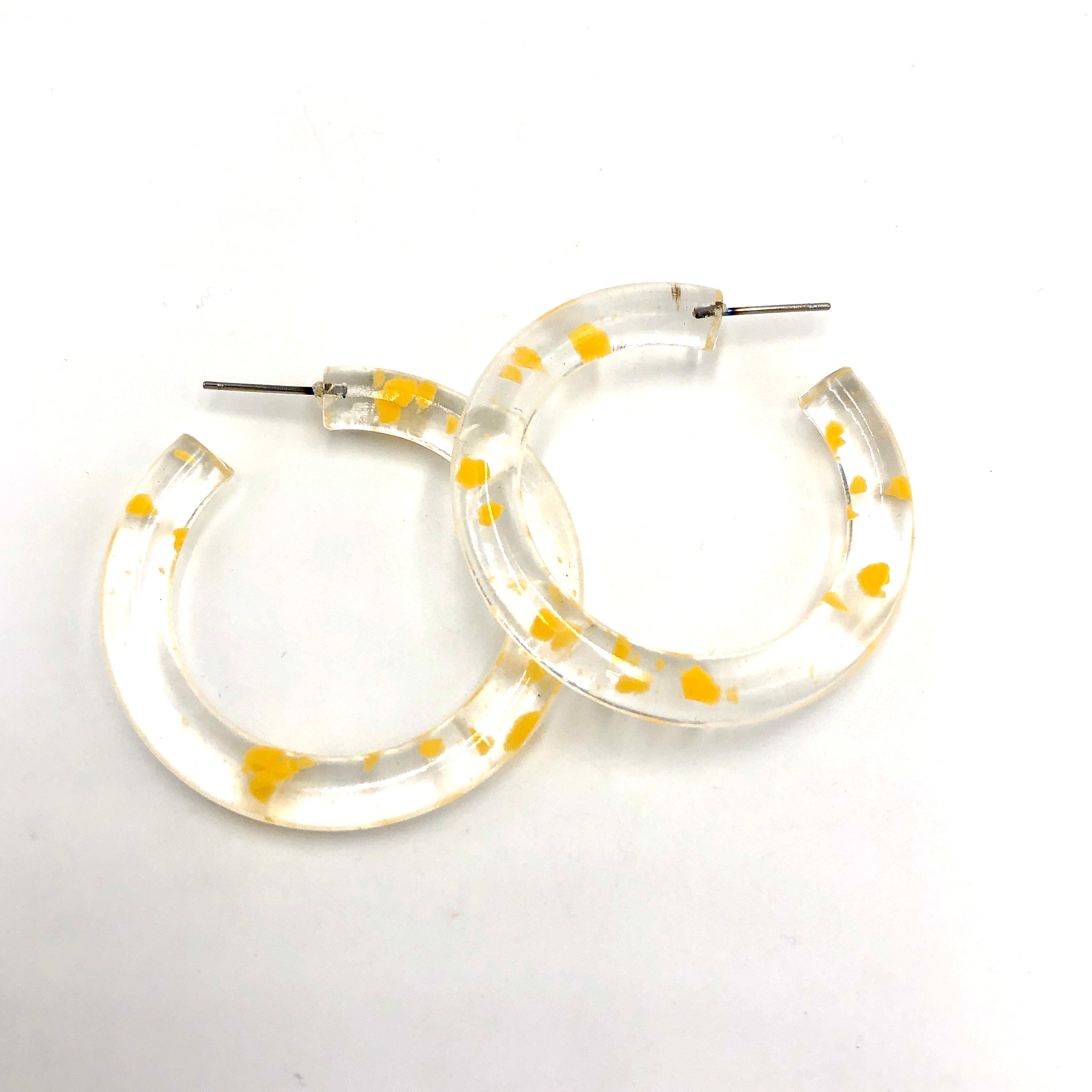 clear yellow earrings