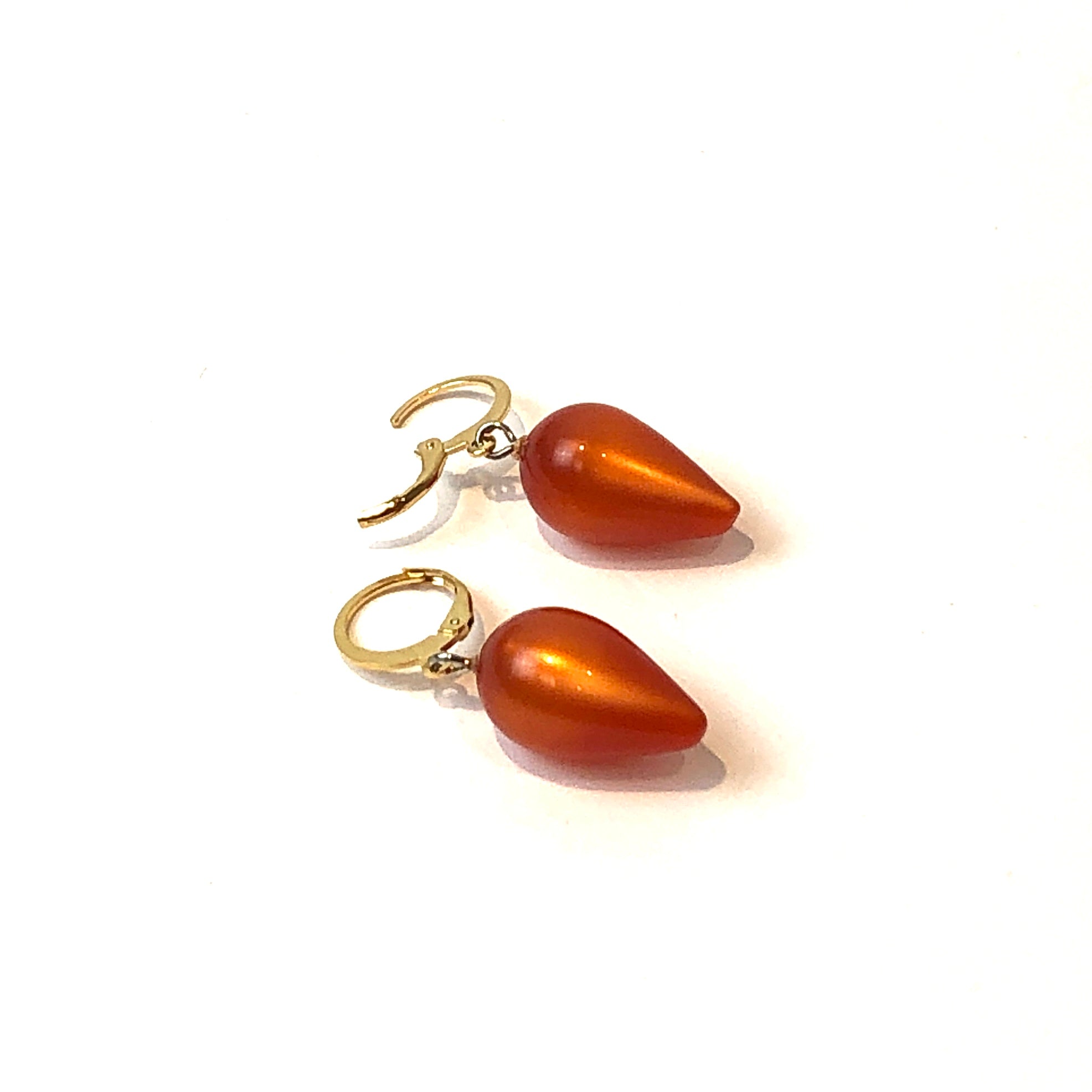 orange drop earrings