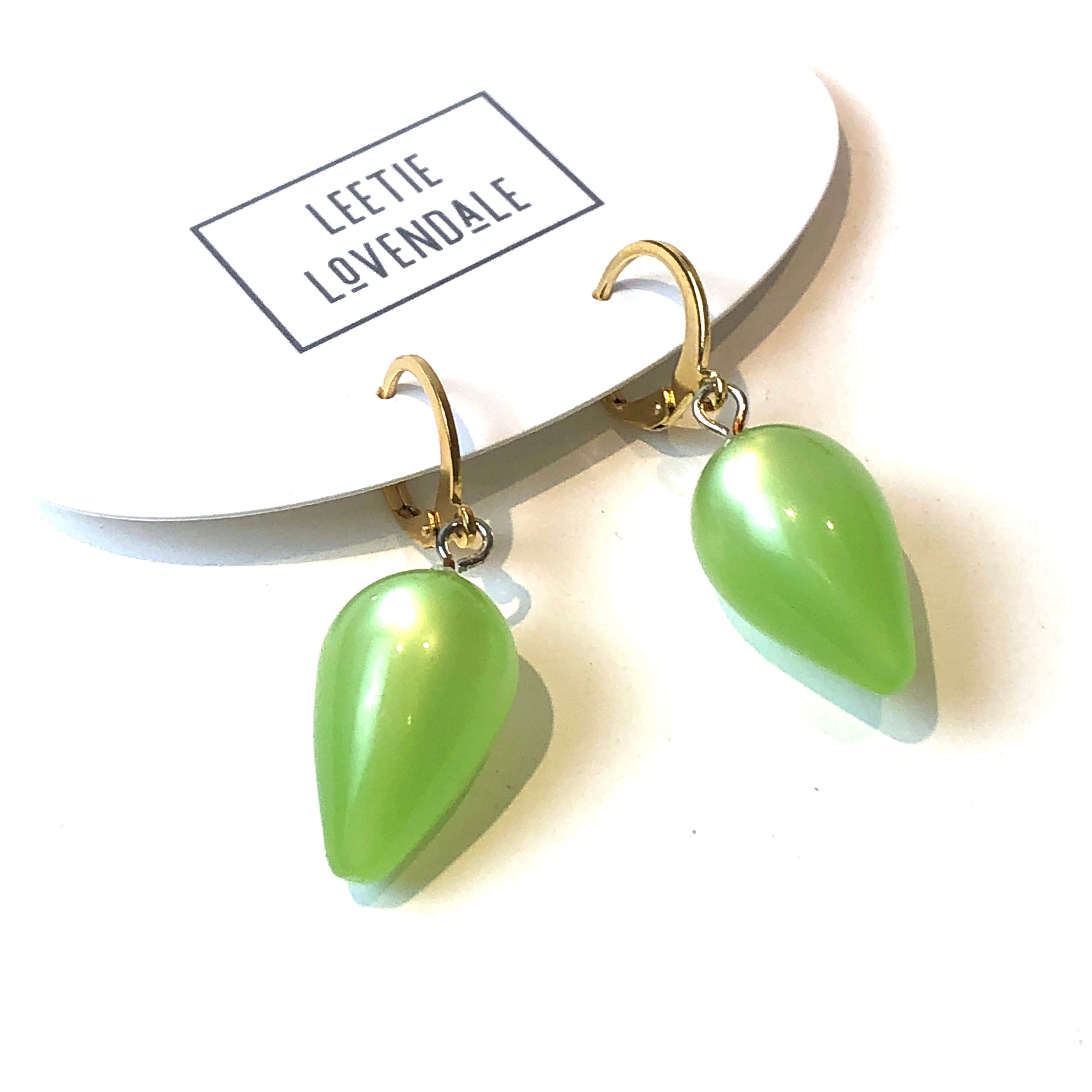 Neon Mint Moonglow Mondo Spike Cuff Hoops