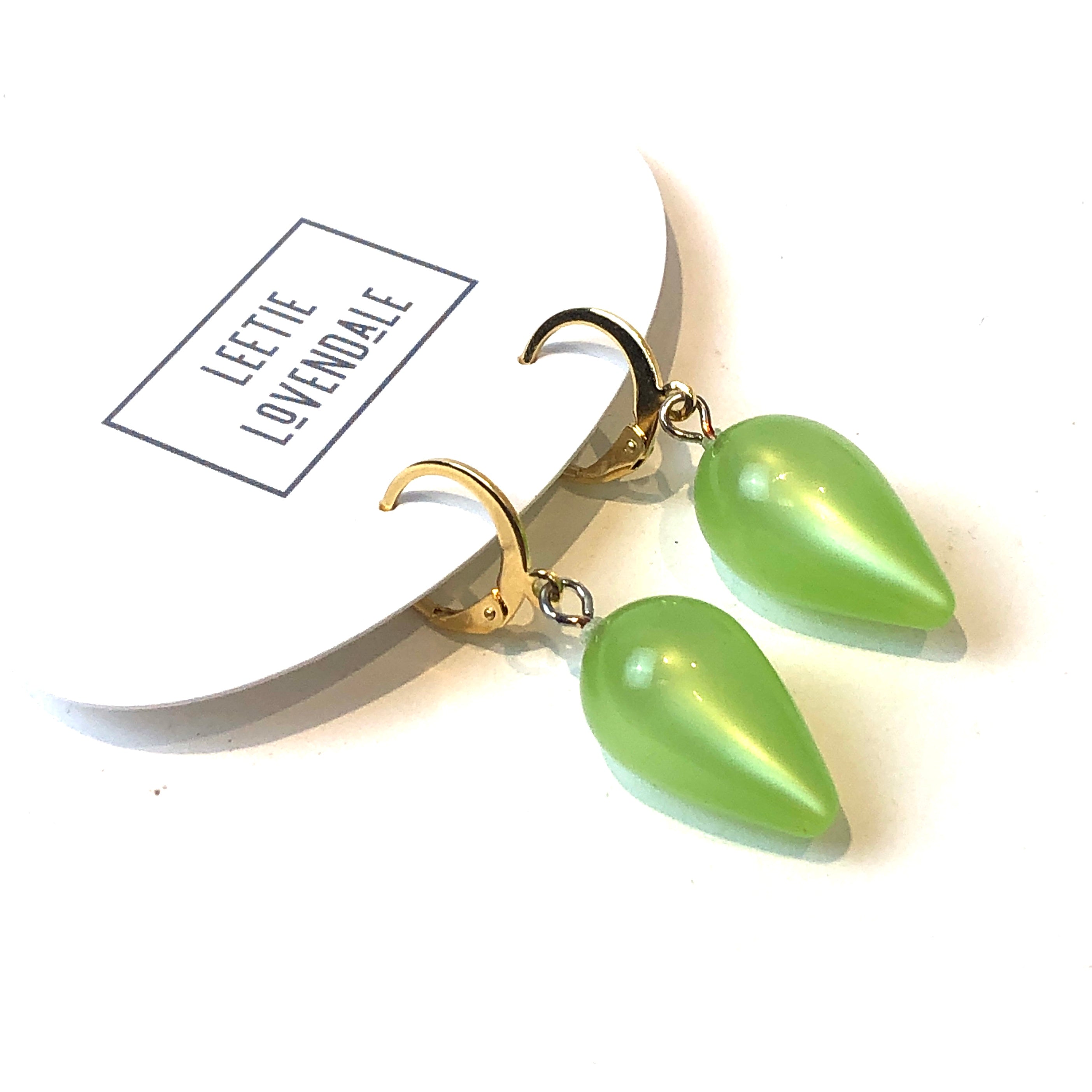 Neon Mint Moonglow Mondo Spike Cuff Hoops